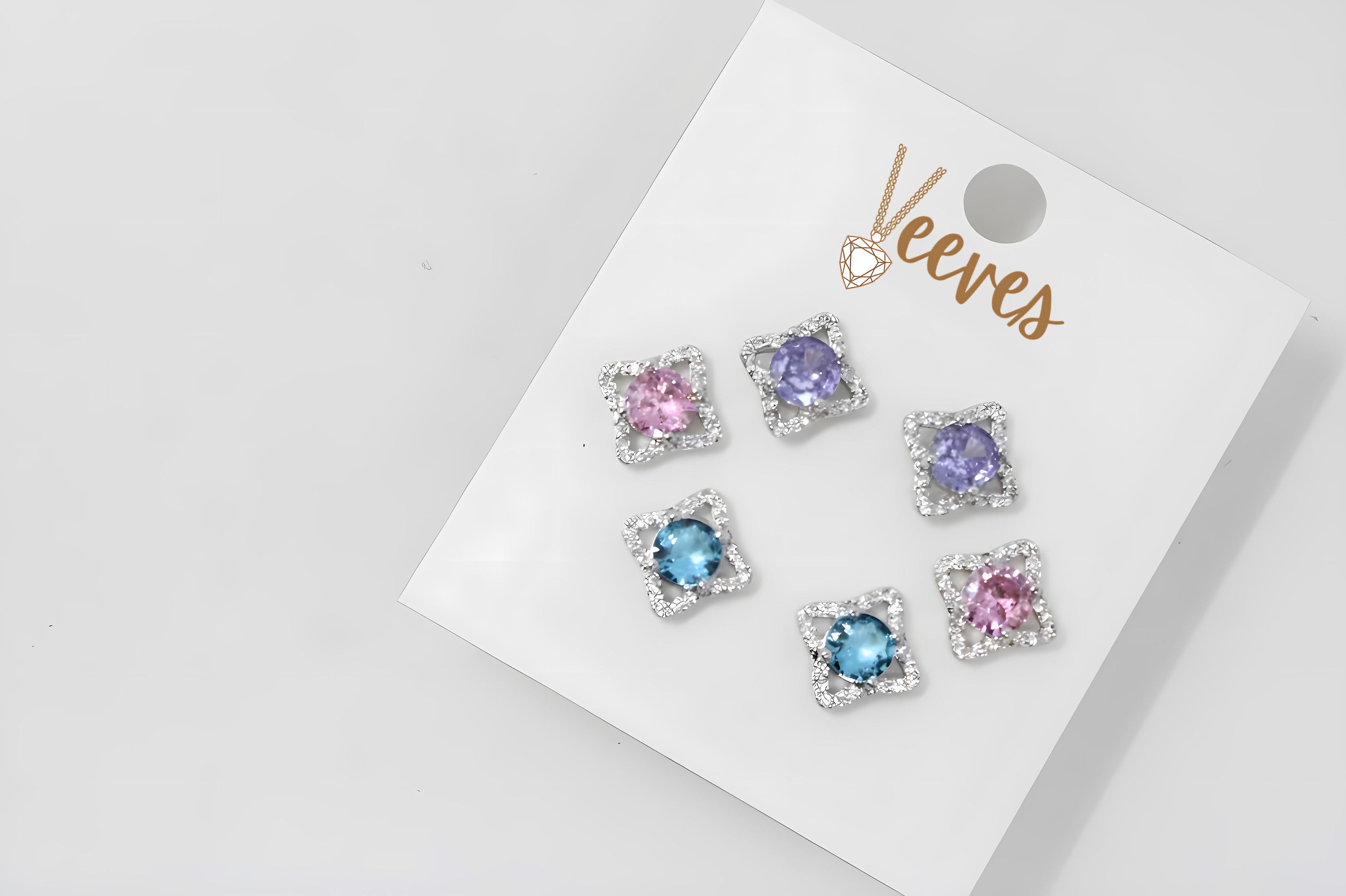 Gemstone Remix Multicolor Earrings 3-Piece