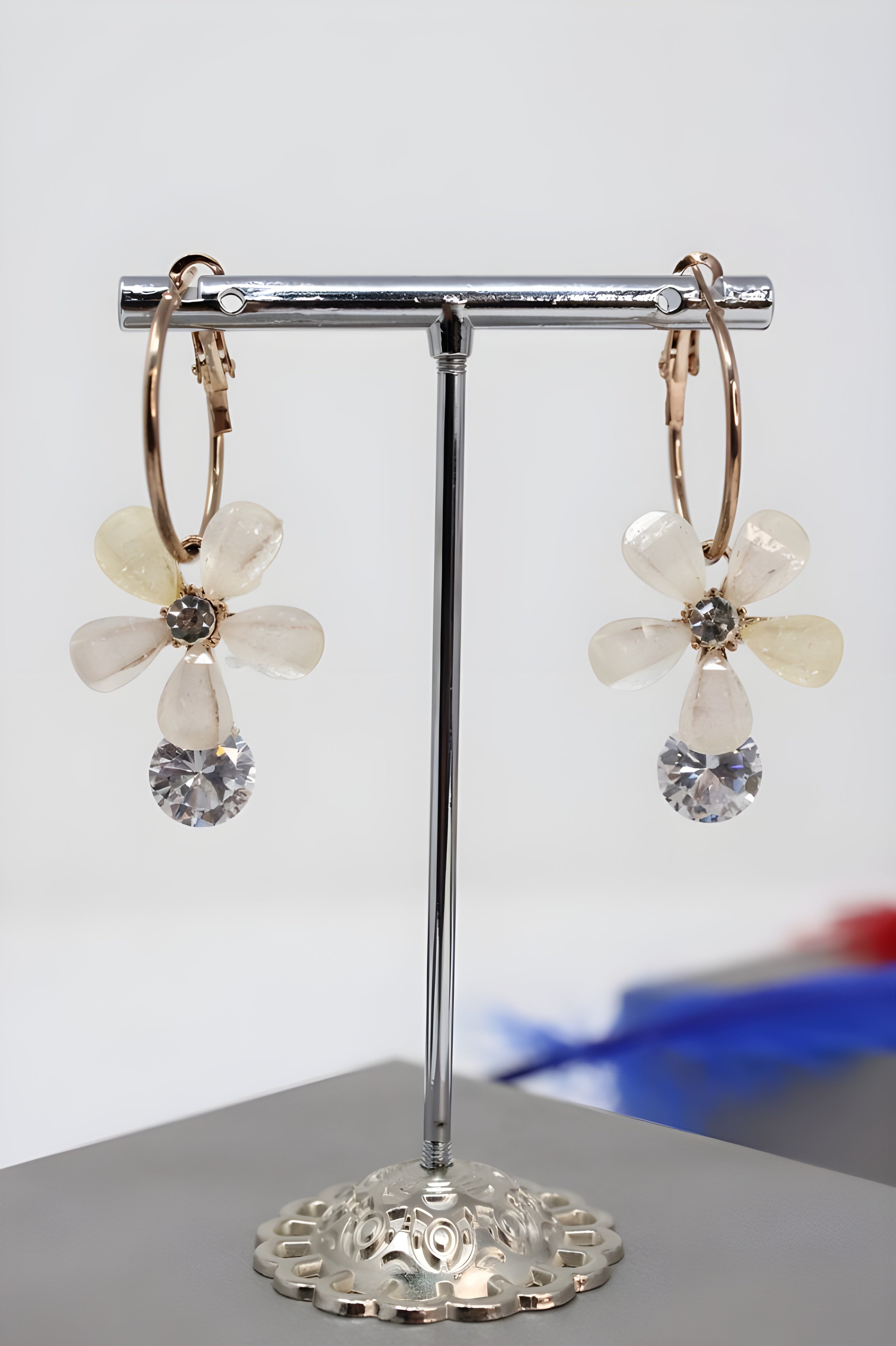 Enchanted Rose Gold Blossom Earrings