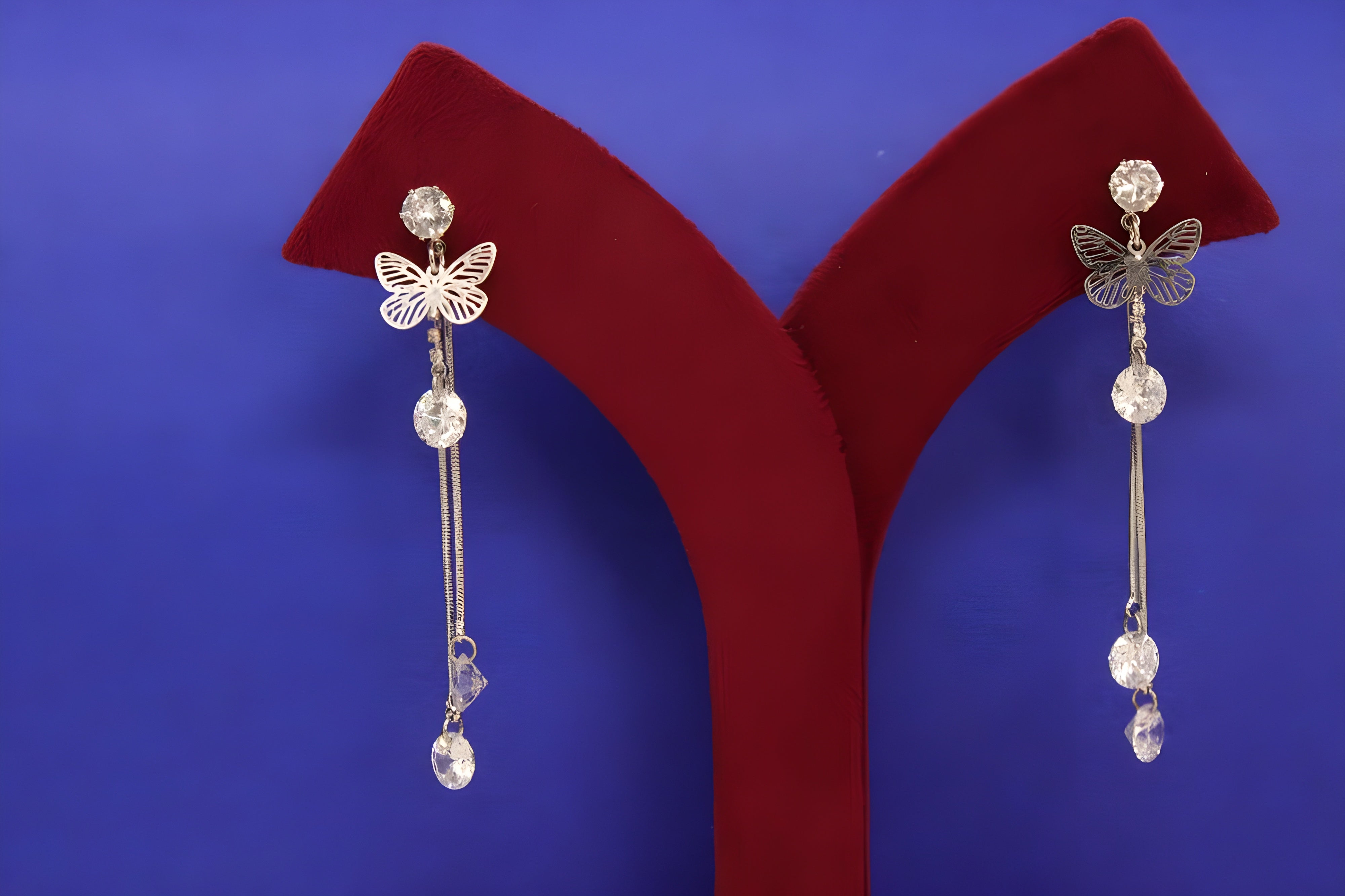 Heavenly Light & Shadow Diamond Cross Earrings