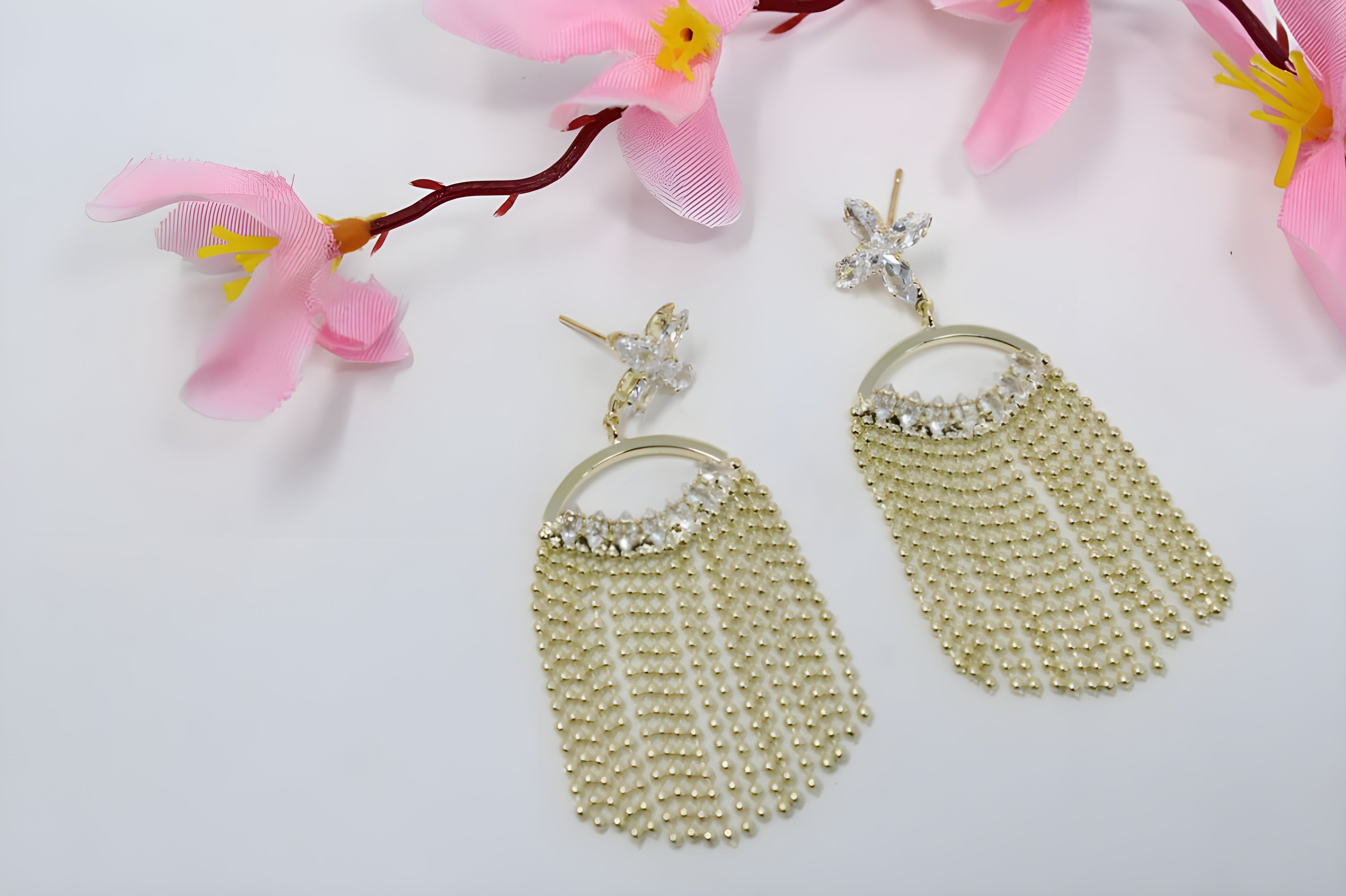 Diamond Dreamcatcher Drop Earrings