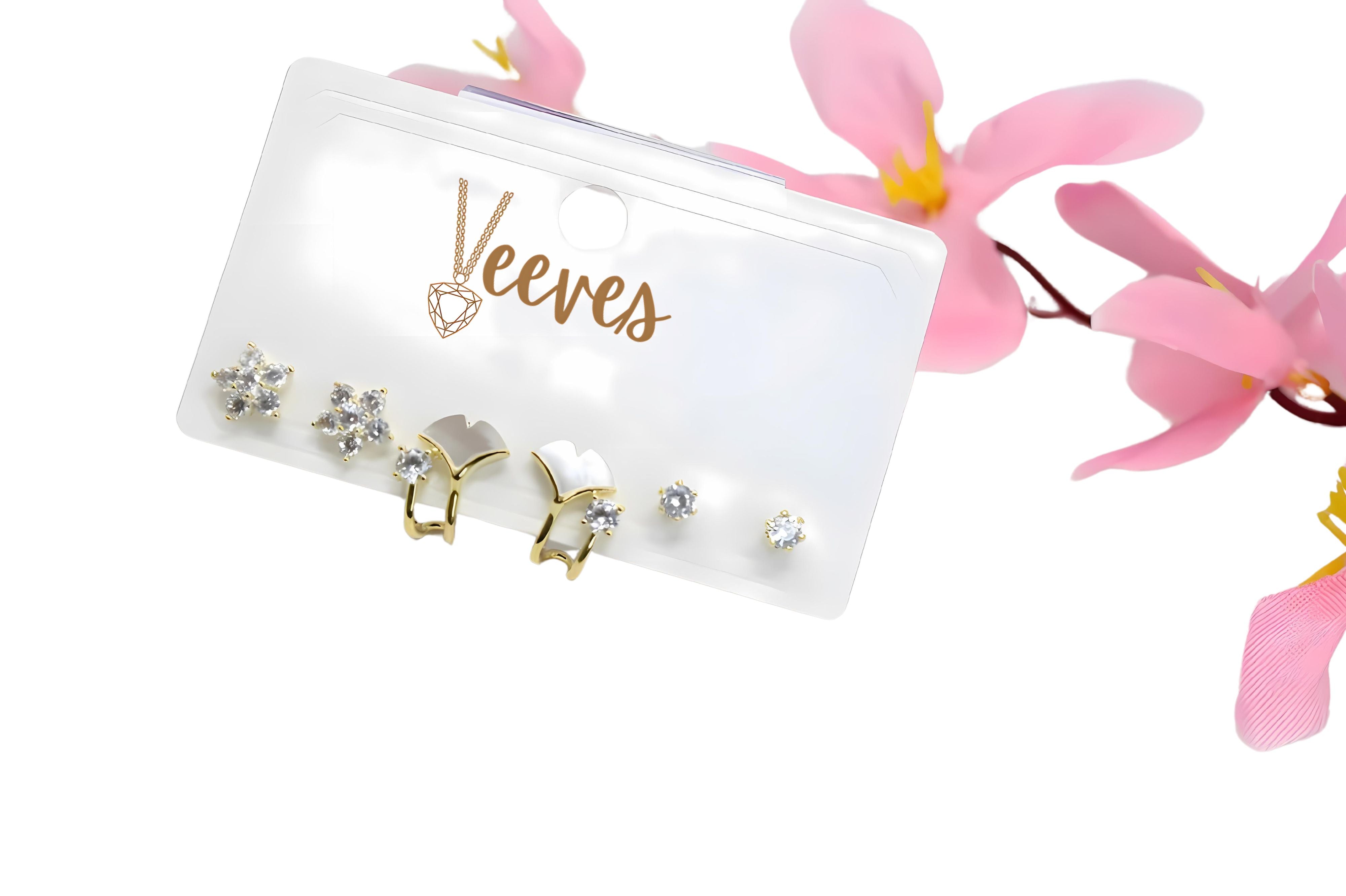 Sterling Silver Three-Piece Stud Earring Set with Freshwater Pearls and Cubic Zirconia