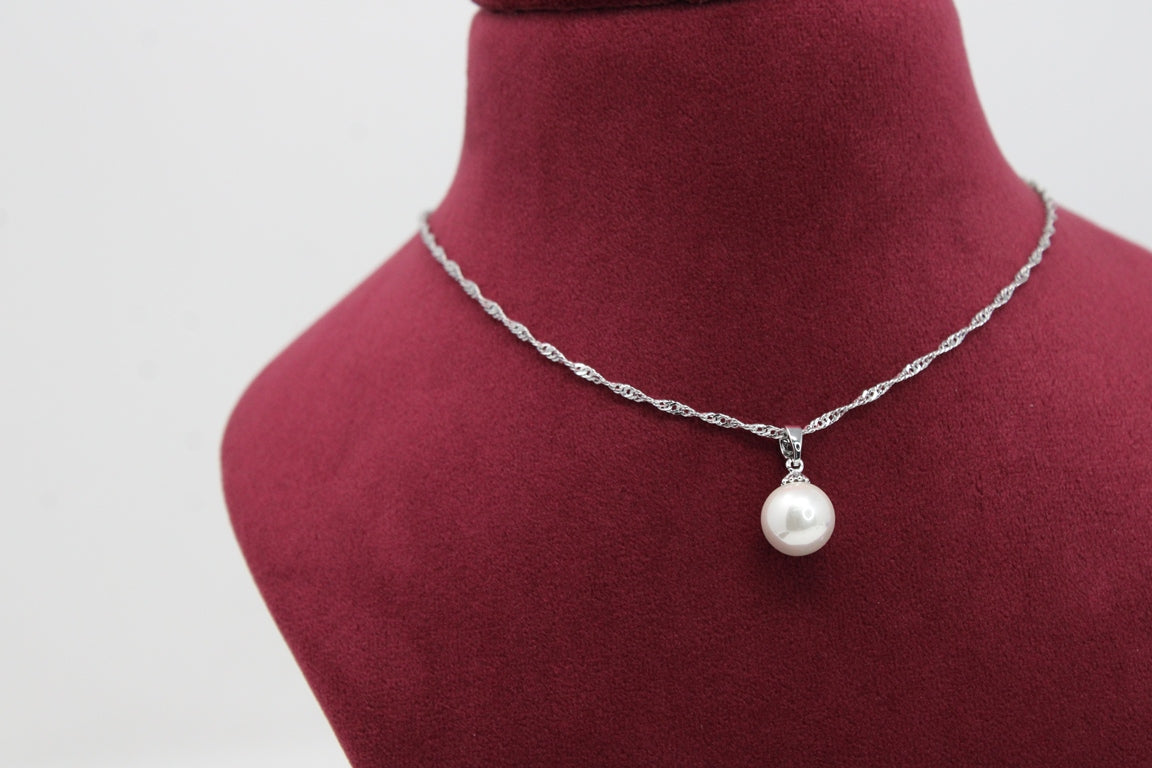 Timeless Elegance Pearl Pendant Set