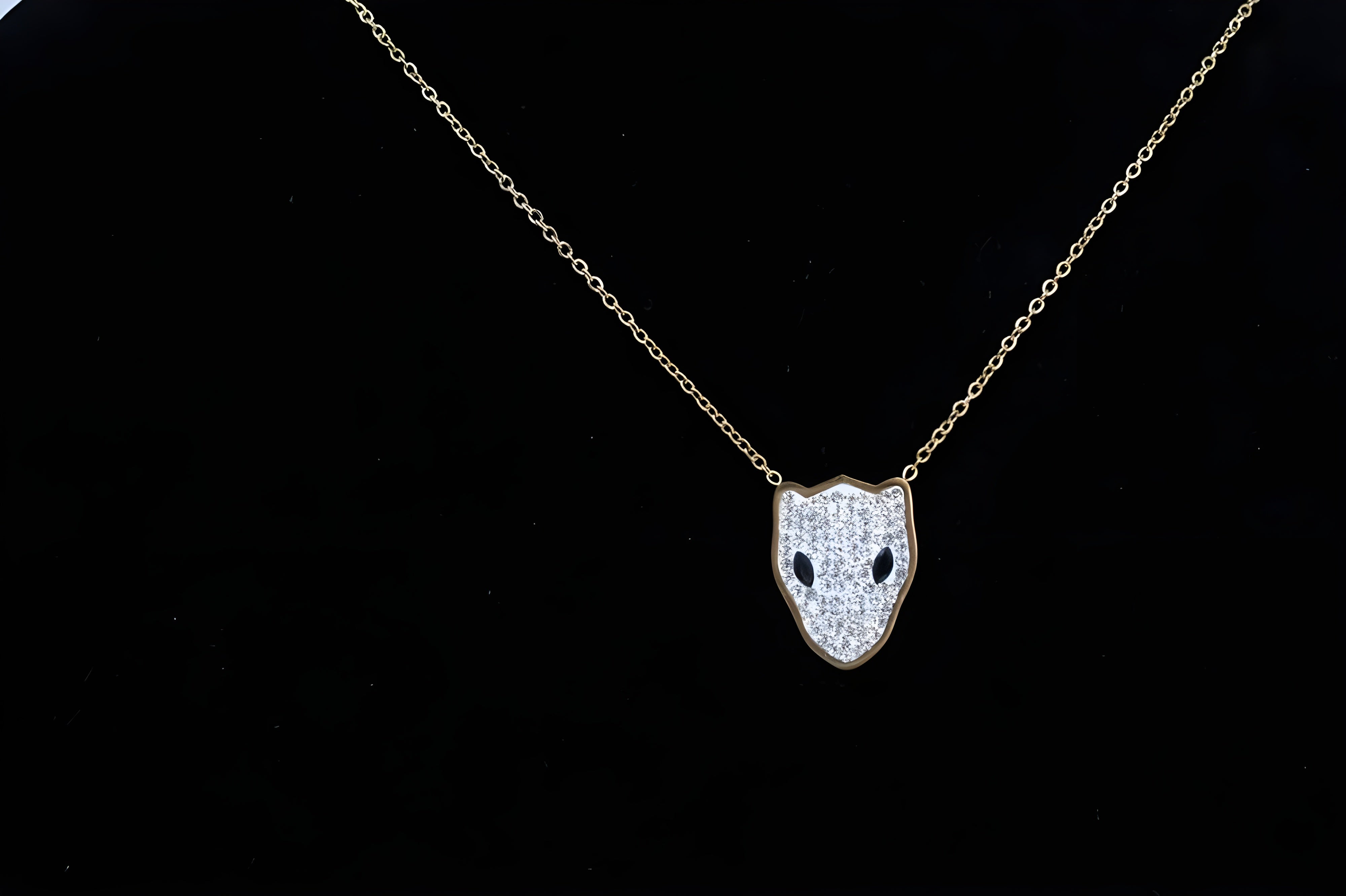 Panther Face Crystal Pendant Set