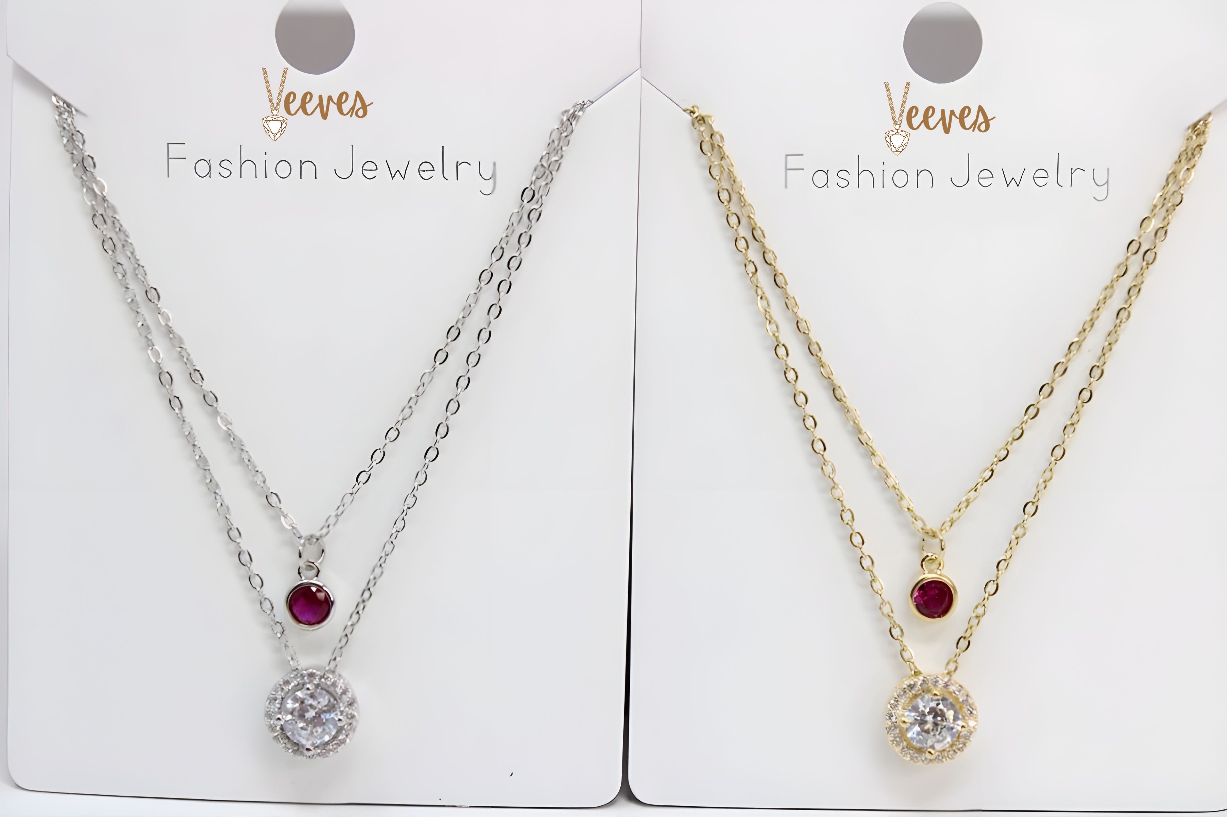 Golden Aura Crystal Pendant Set