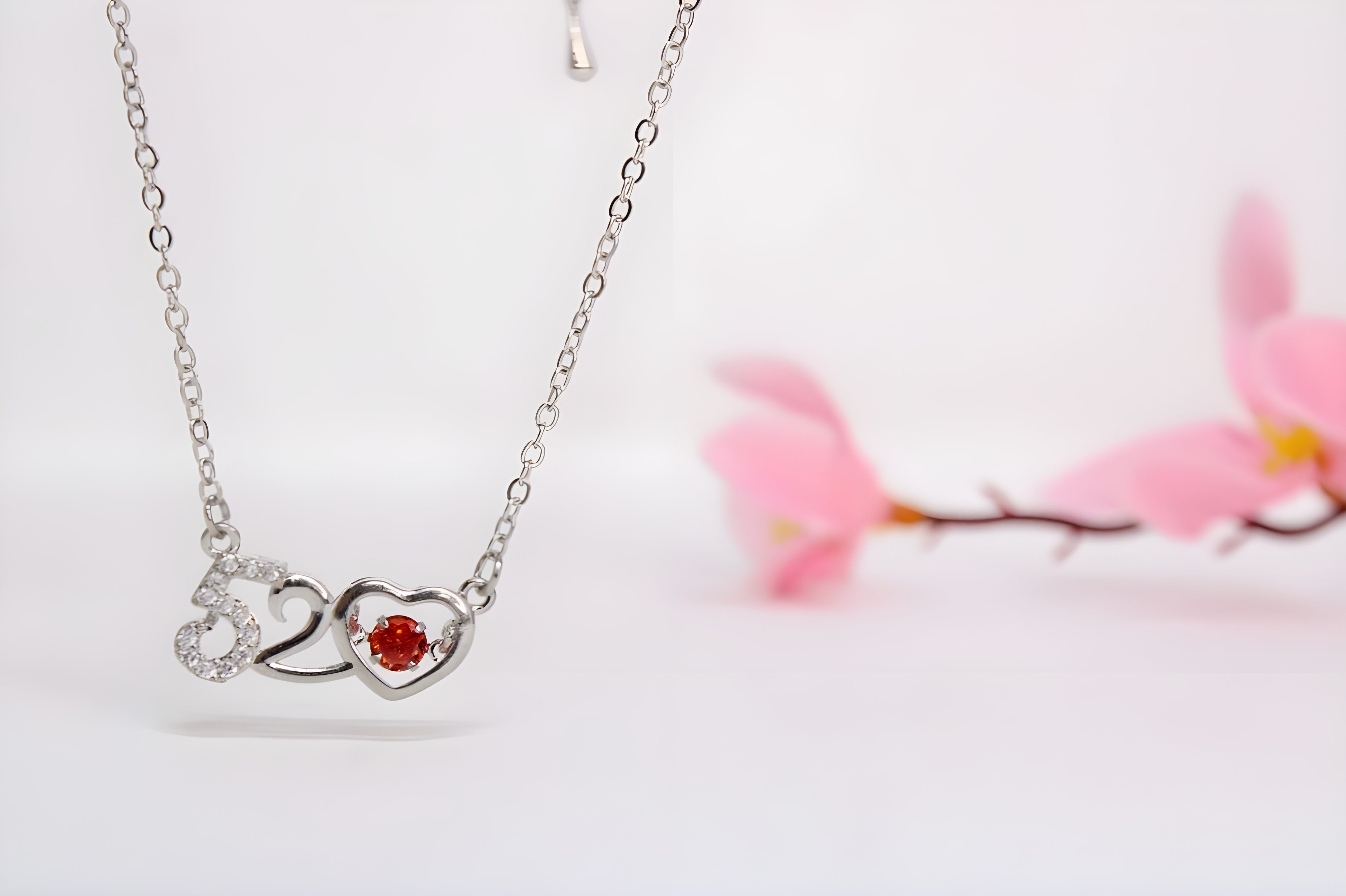 Heartfelt Silver Crystal Pendant Set