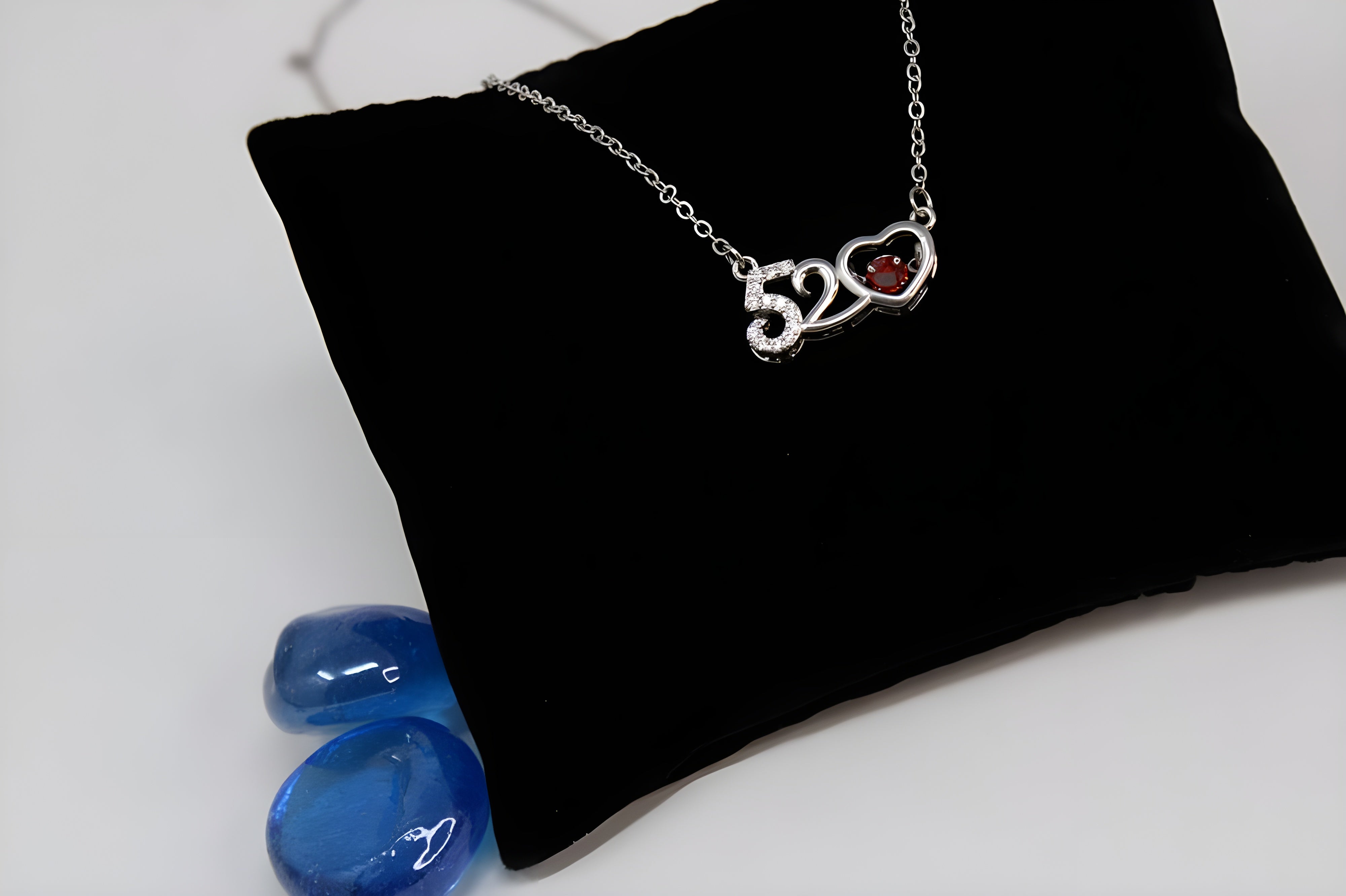 Heartfelt Silver Crystal Pendant Set