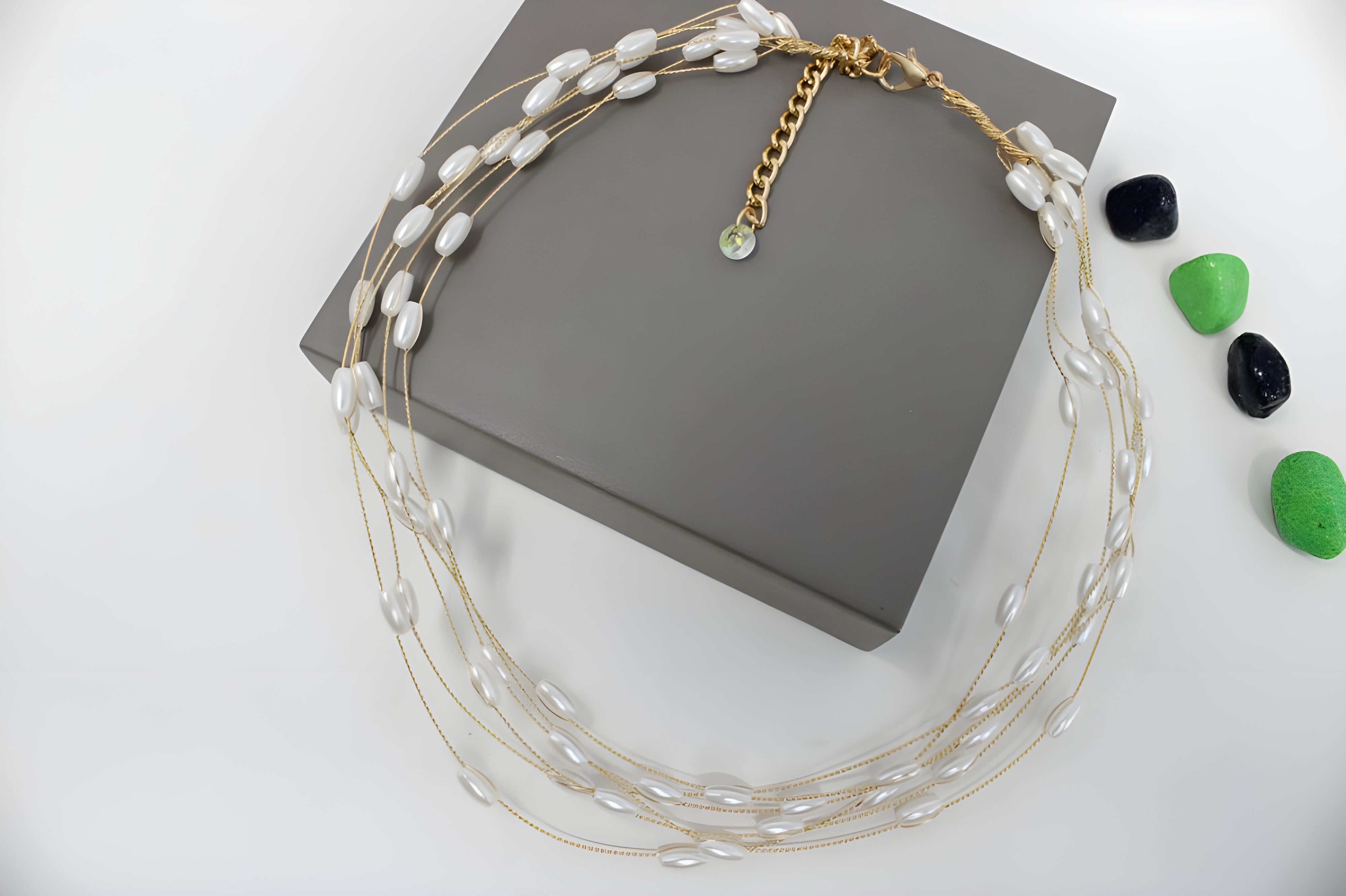 Golden Pearl Elegance Necklace