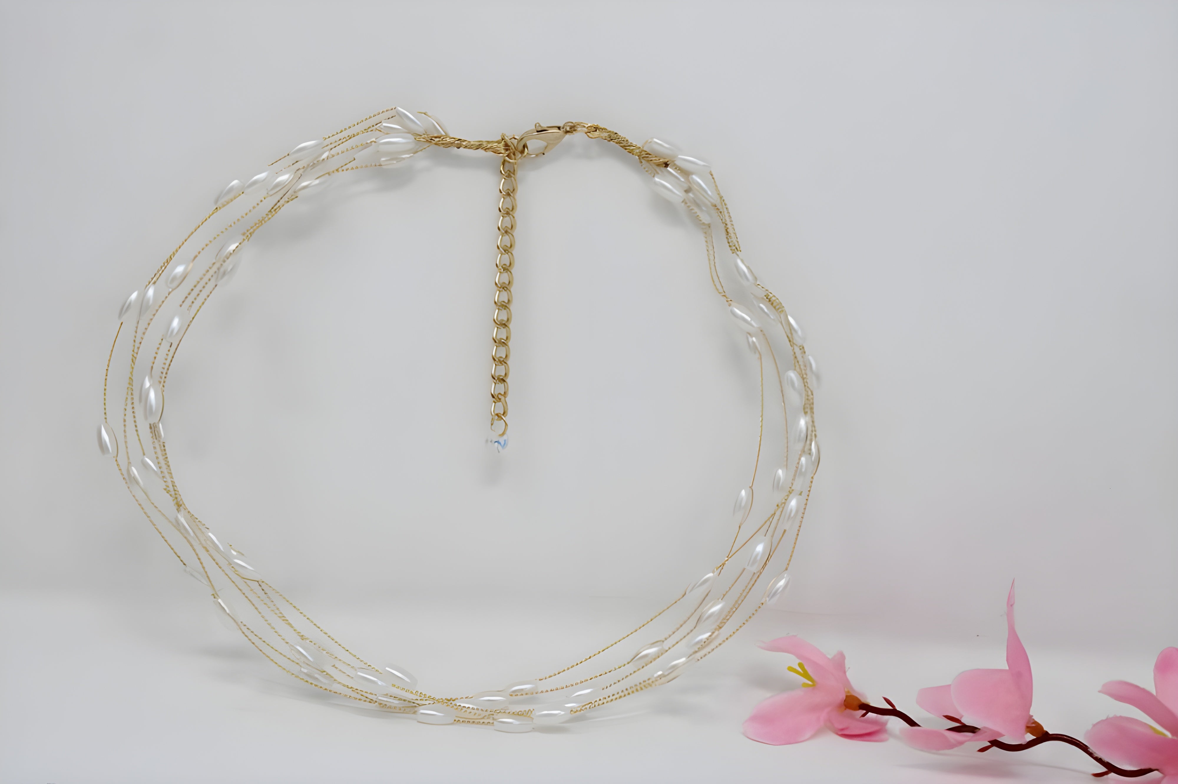 Golden Pearl Elegance Necklace