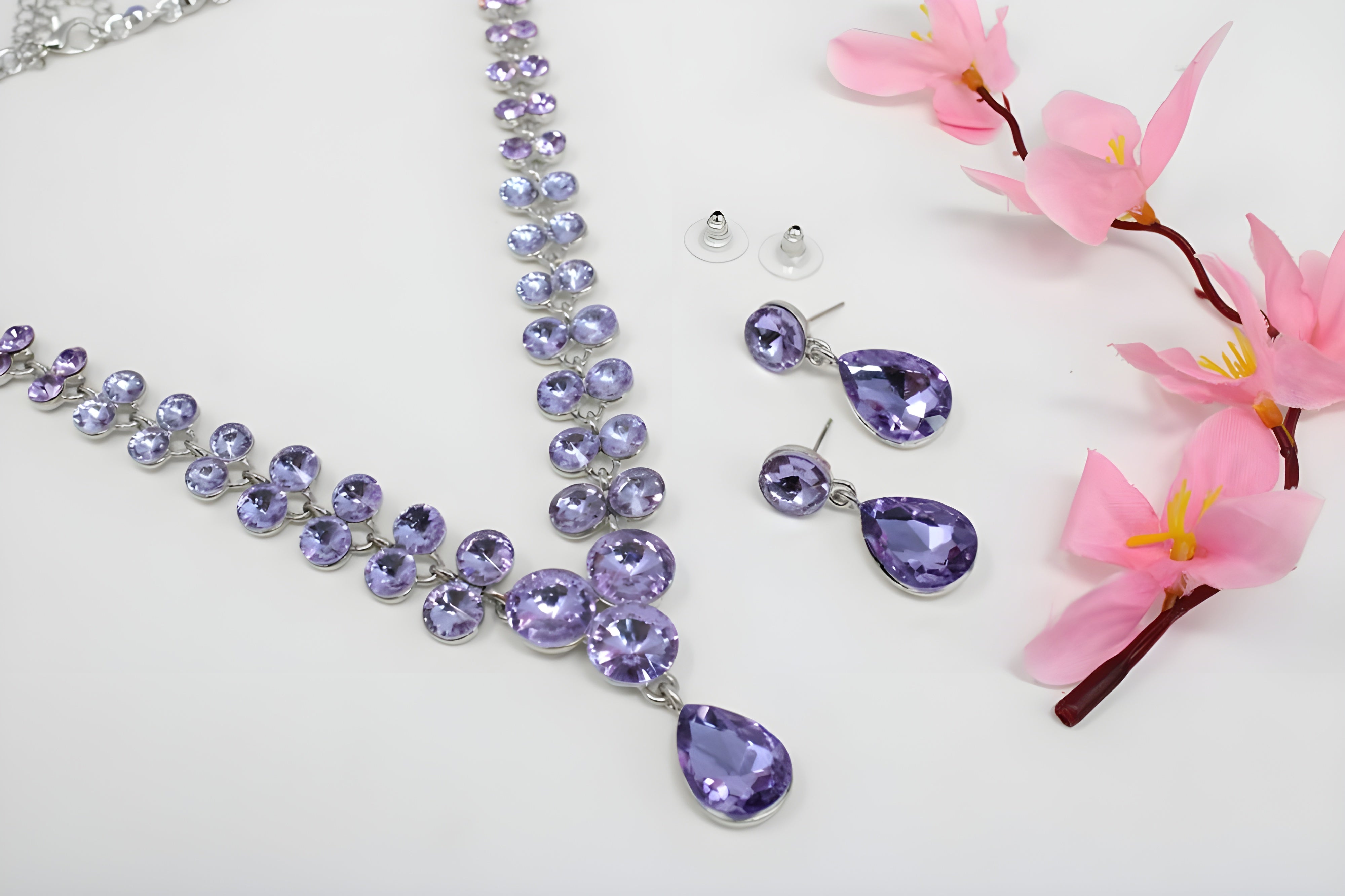 Enchanted Sparkle Drop Necklace Set