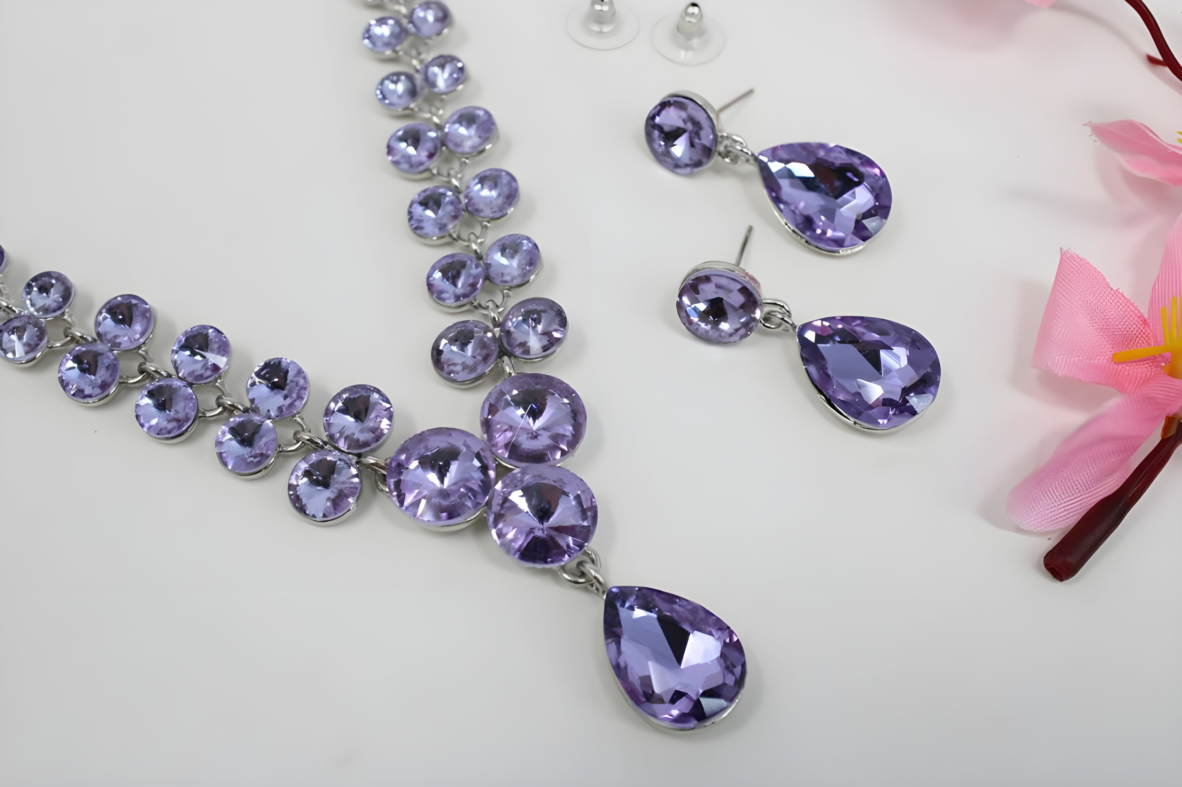 Enchanted Sparkle Drop Necklace Set