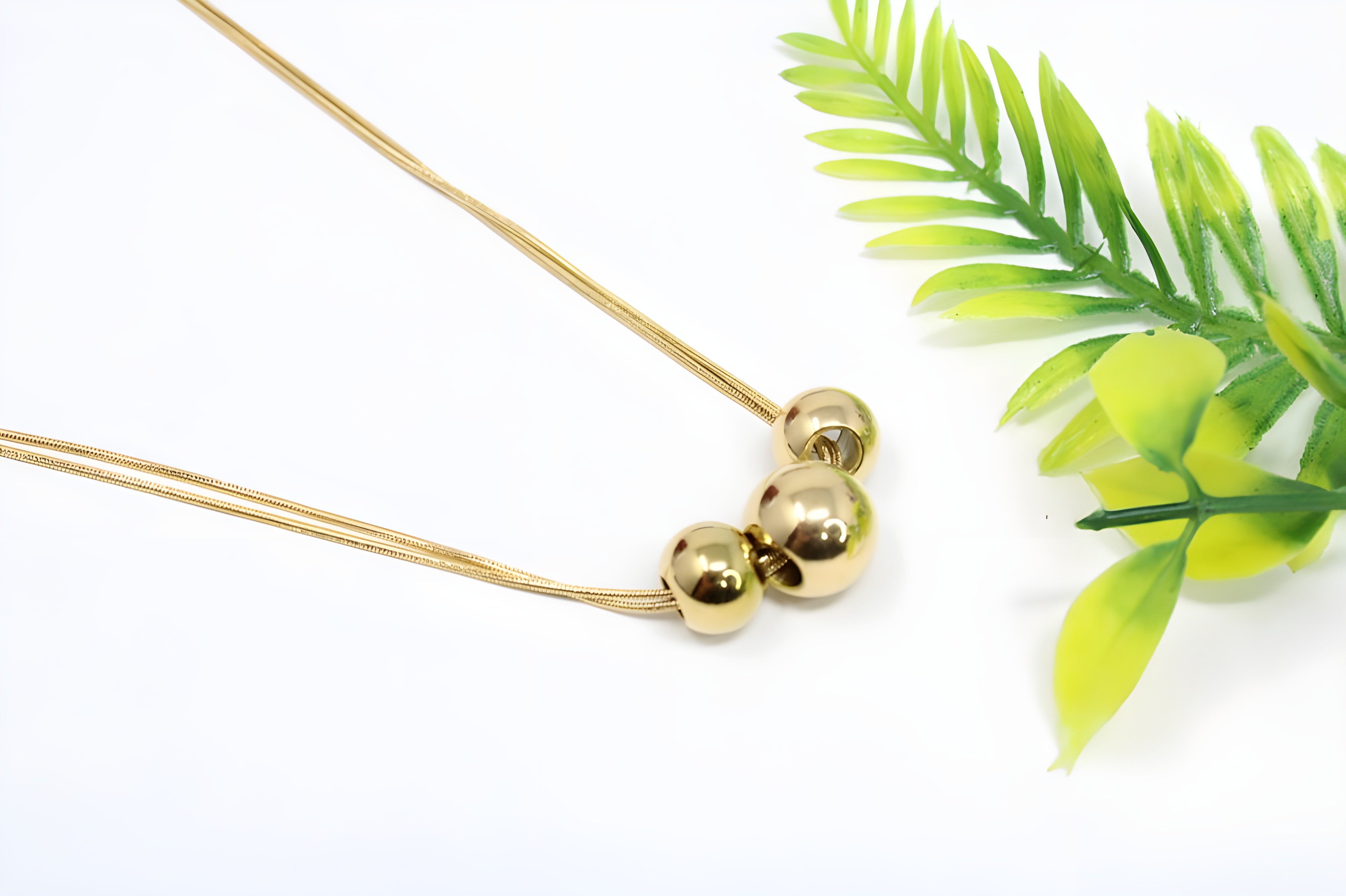 Golden Spheres Necklace