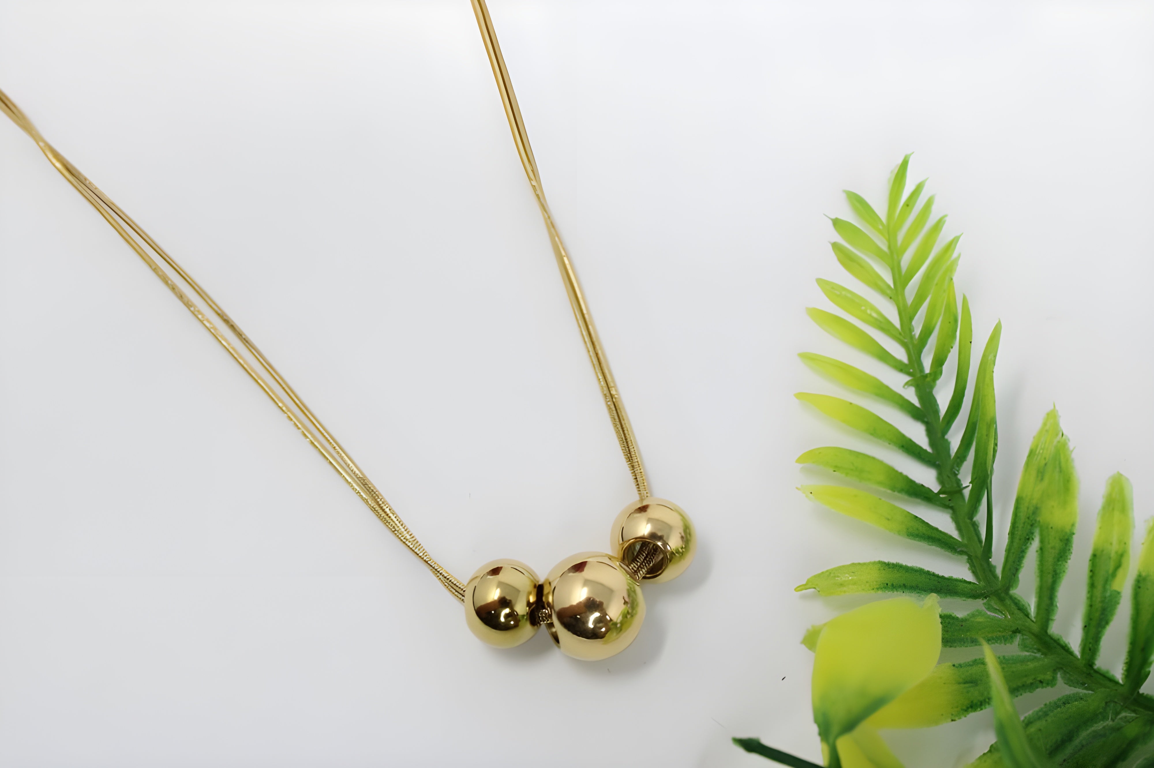 Golden Spheres Necklace