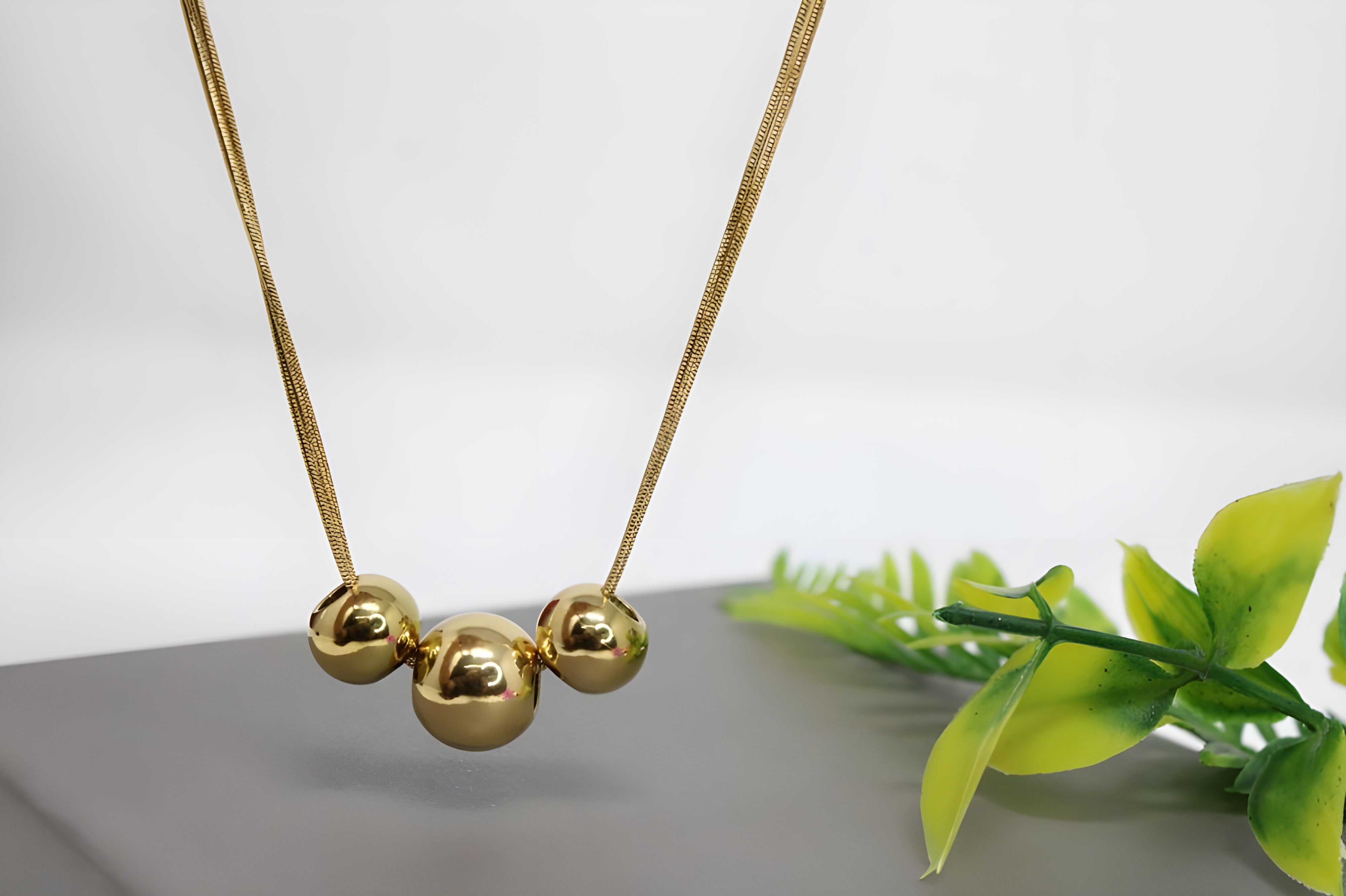 Golden Spheres Necklace