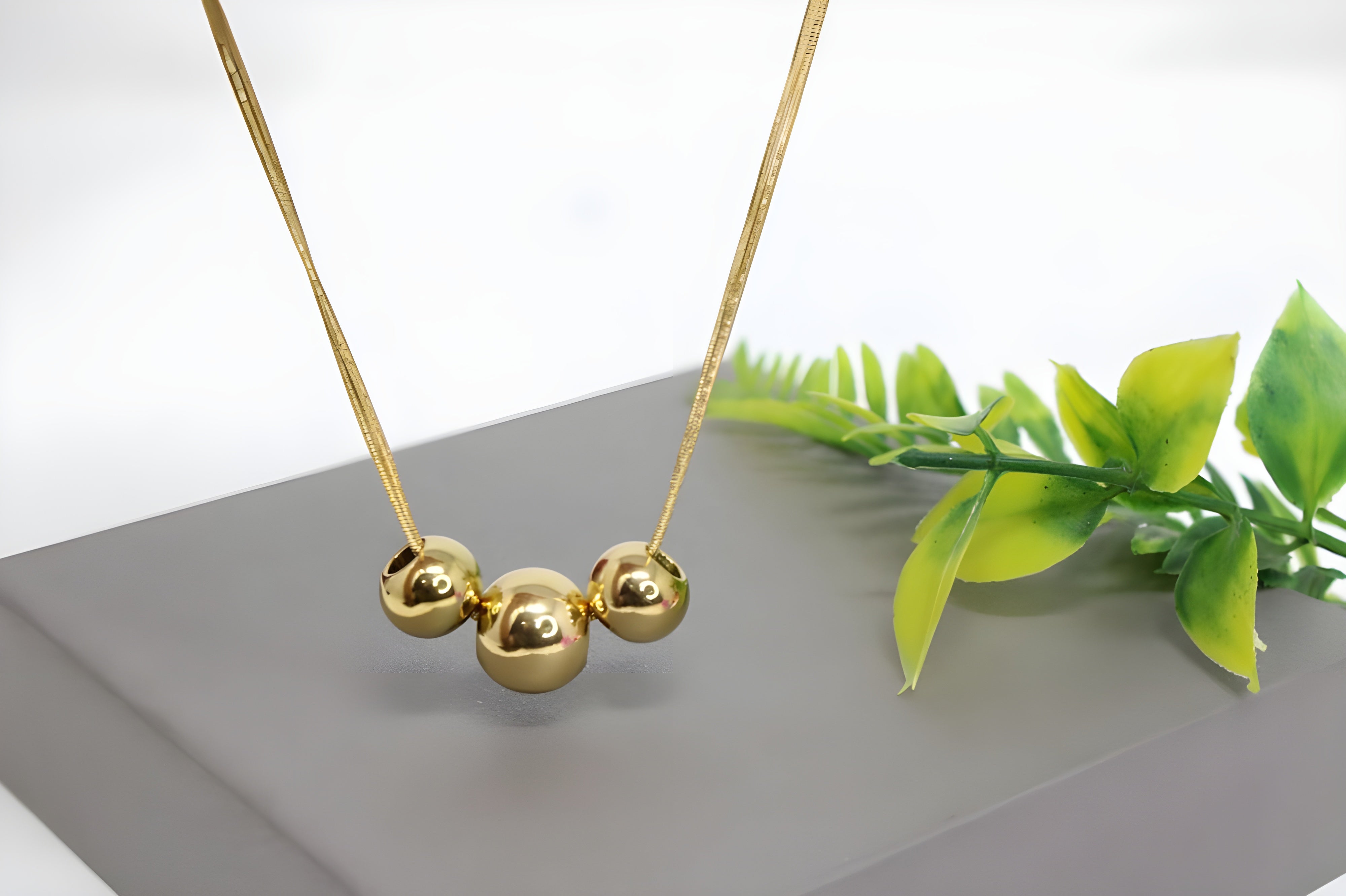 Golden Spheres Necklace