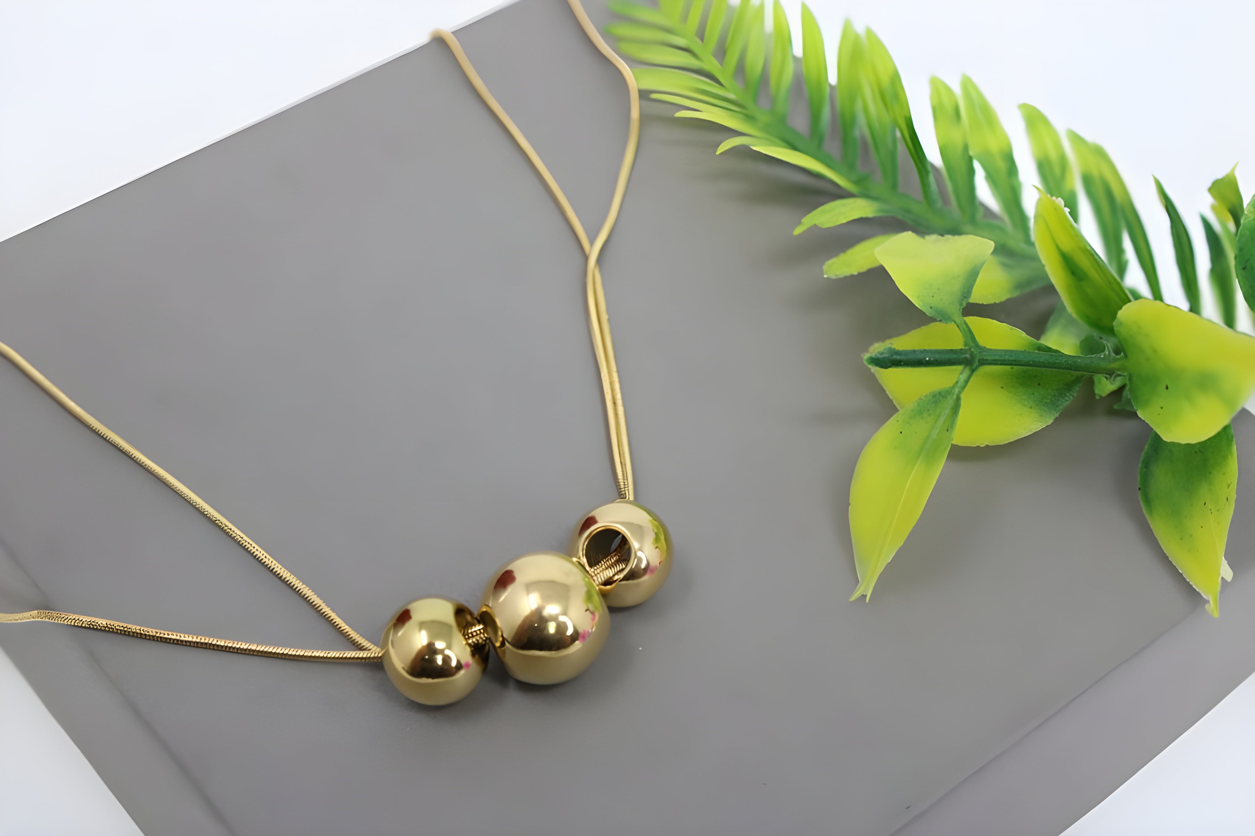 Golden Spheres Necklace