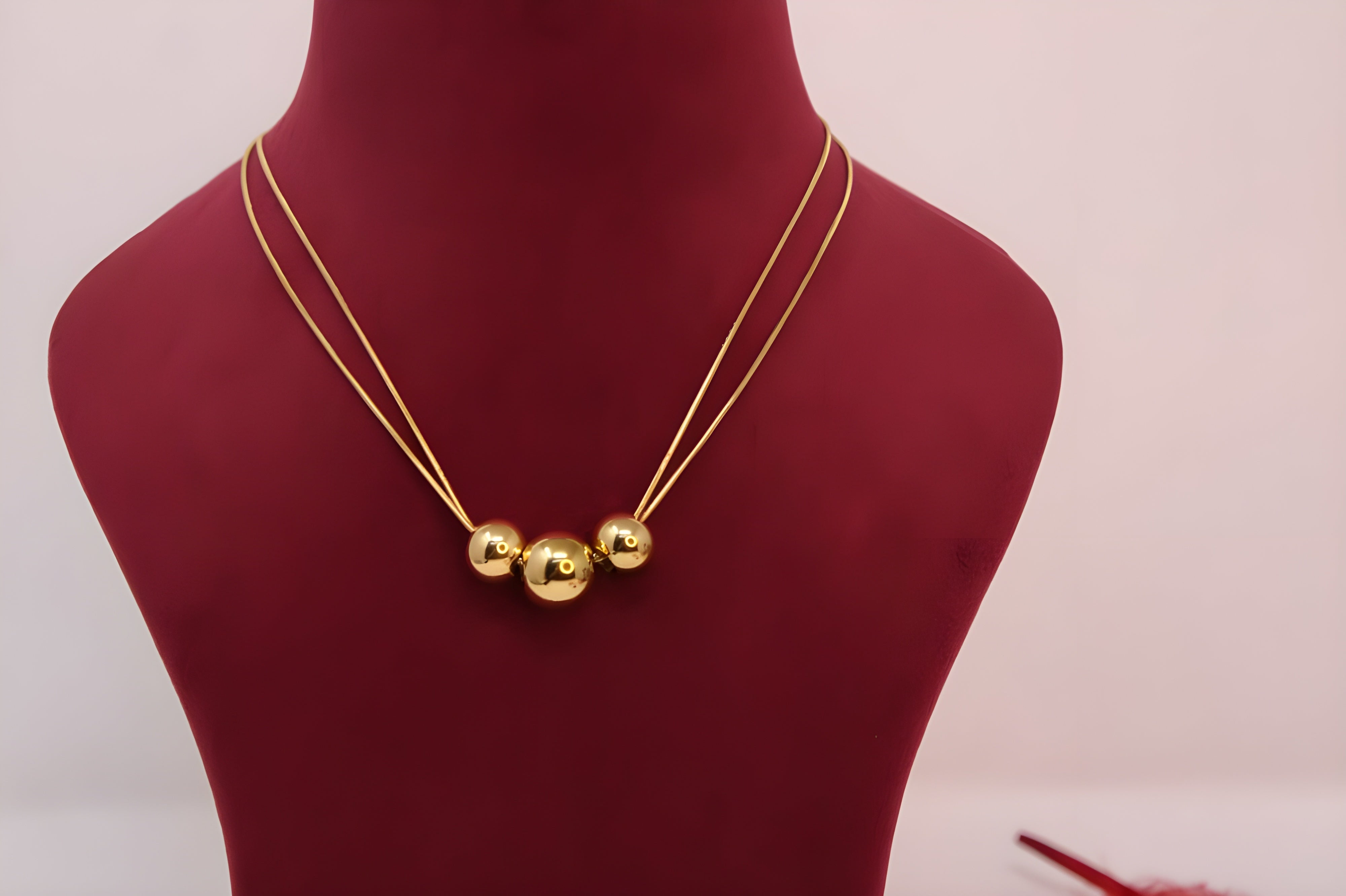 Golden Spheres Necklace