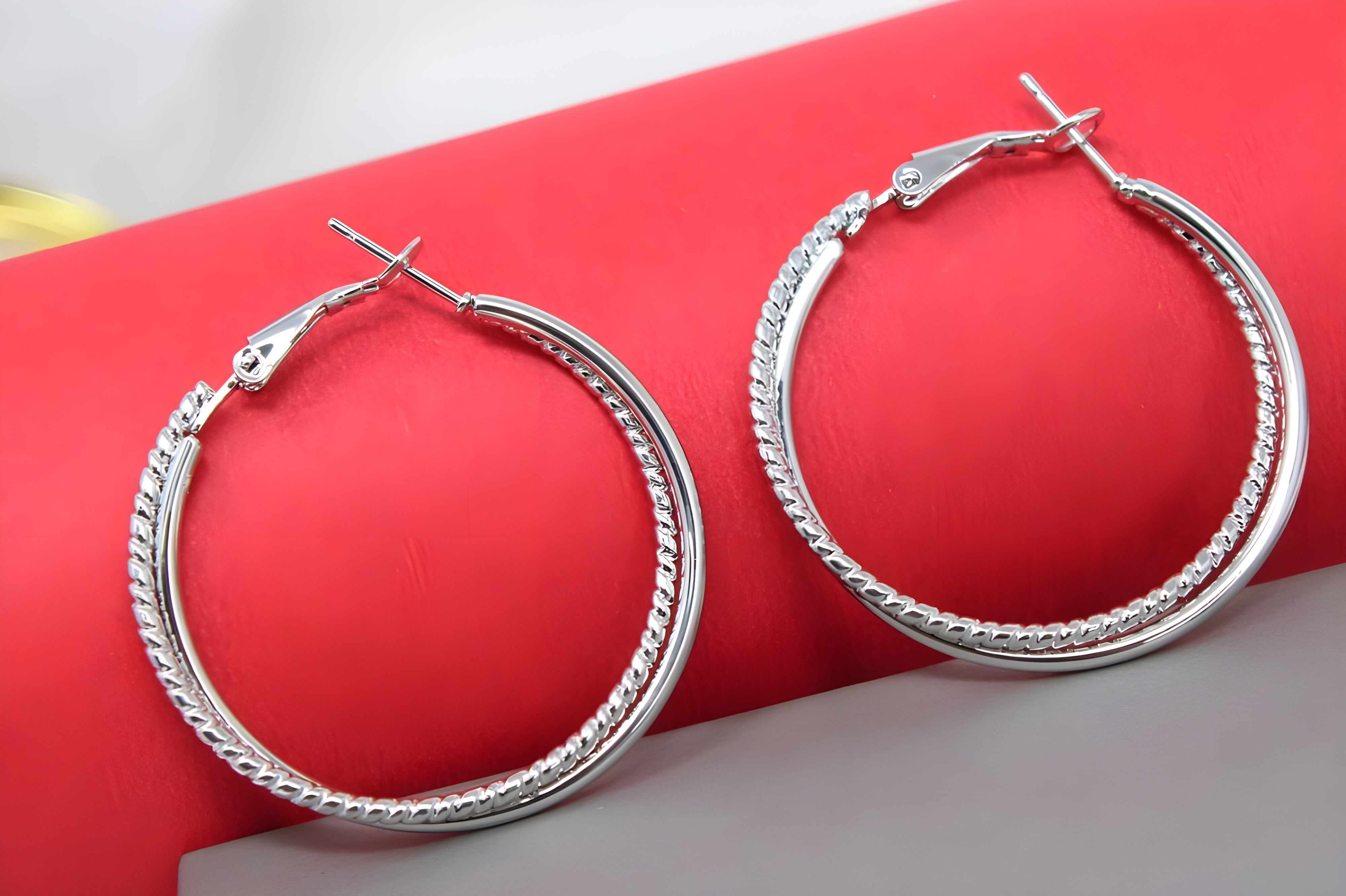 Celestial Glow: Sparkling Crystallized Hoop Earrings