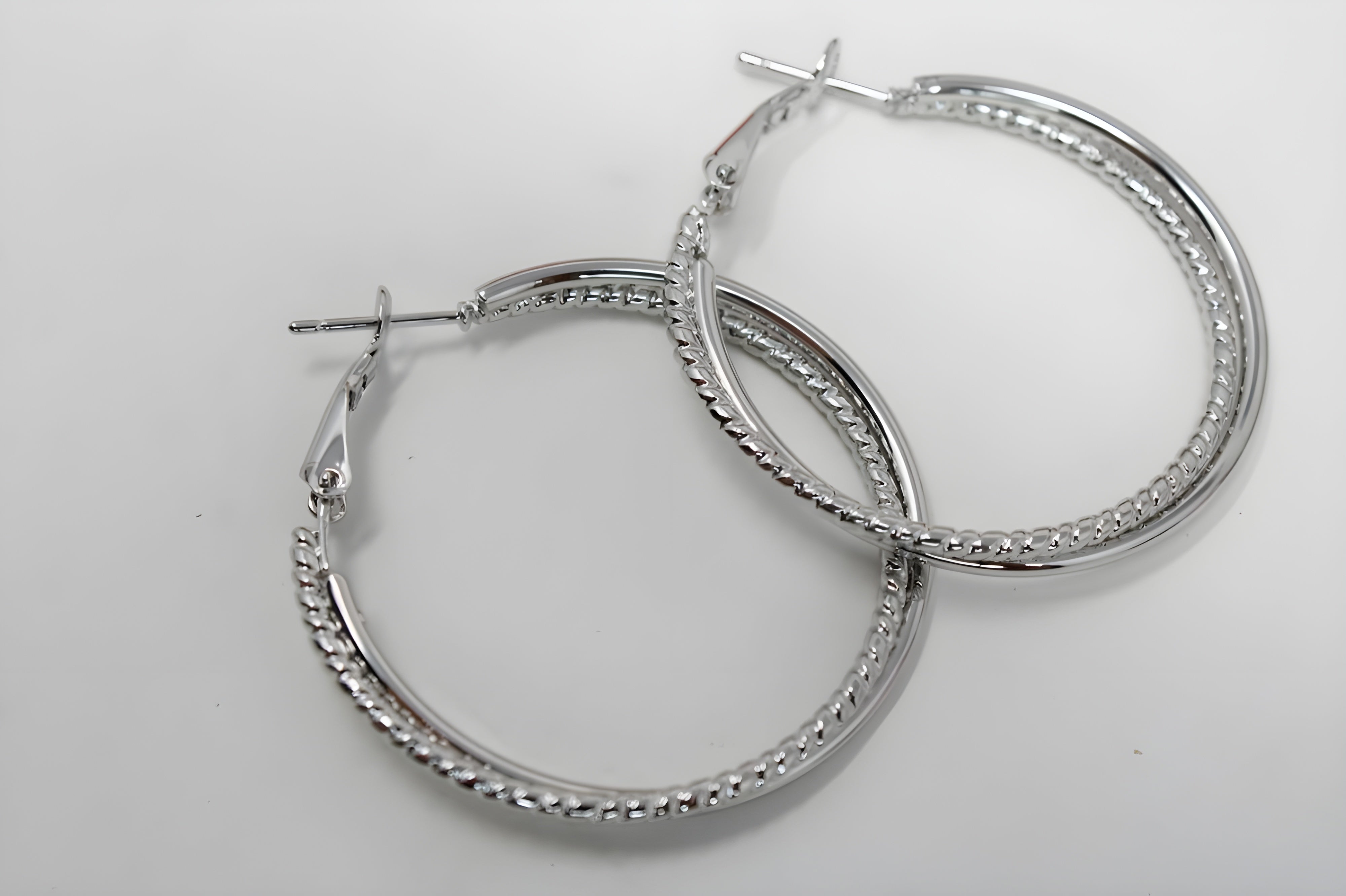 Celestial Glow: Sparkling Crystallized Hoop Earrings