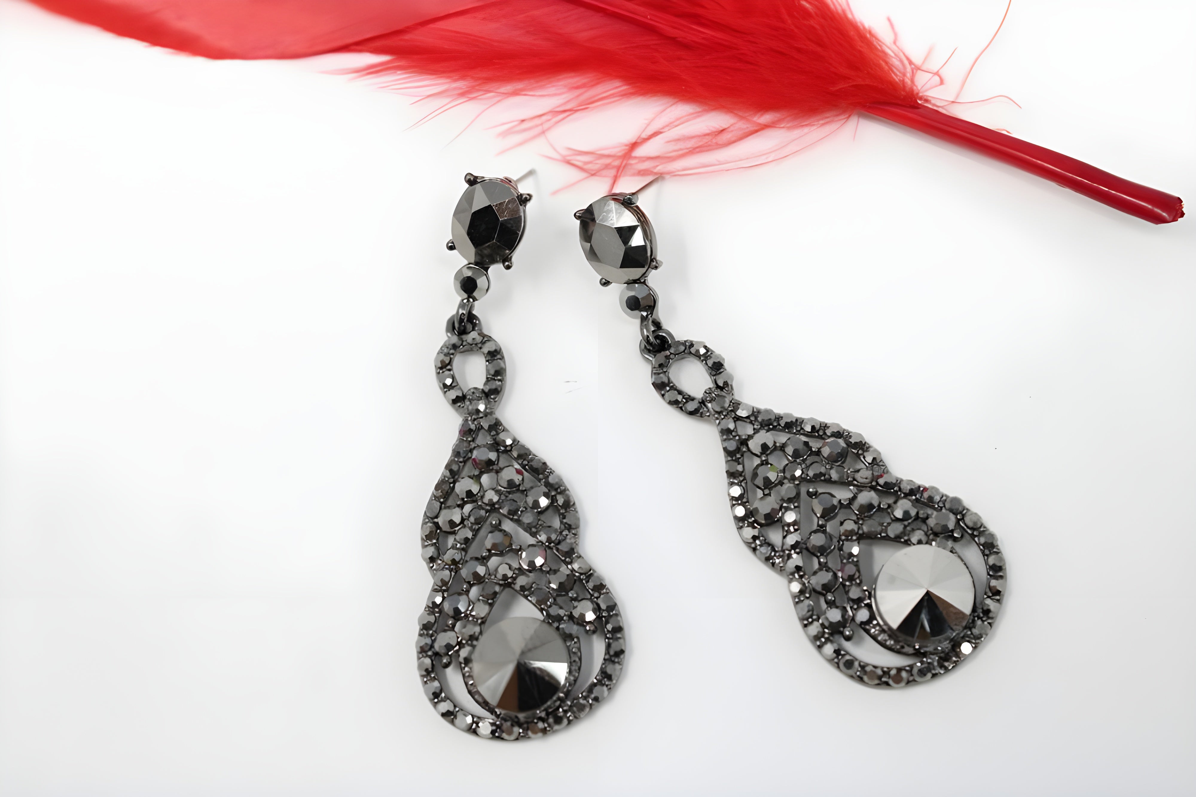 Enigmatic Eclipse Black Diamond Earrings