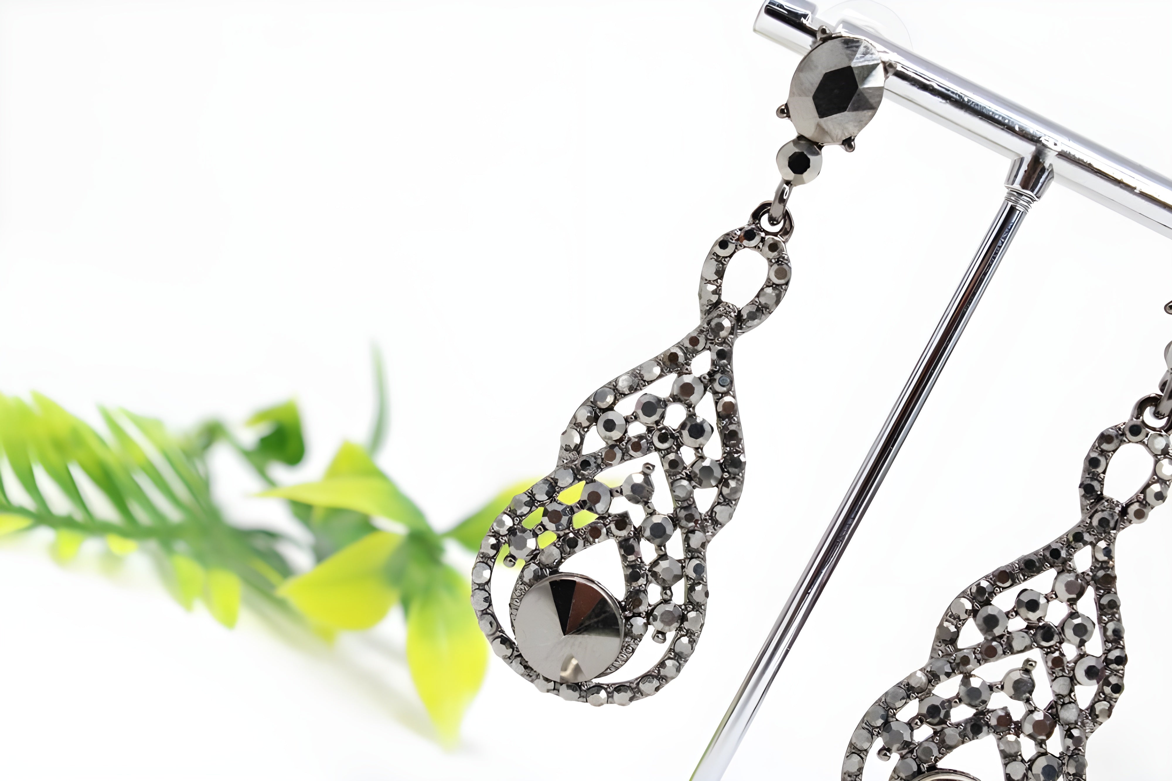 Enigmatic Eclipse Black Diamond Earrings