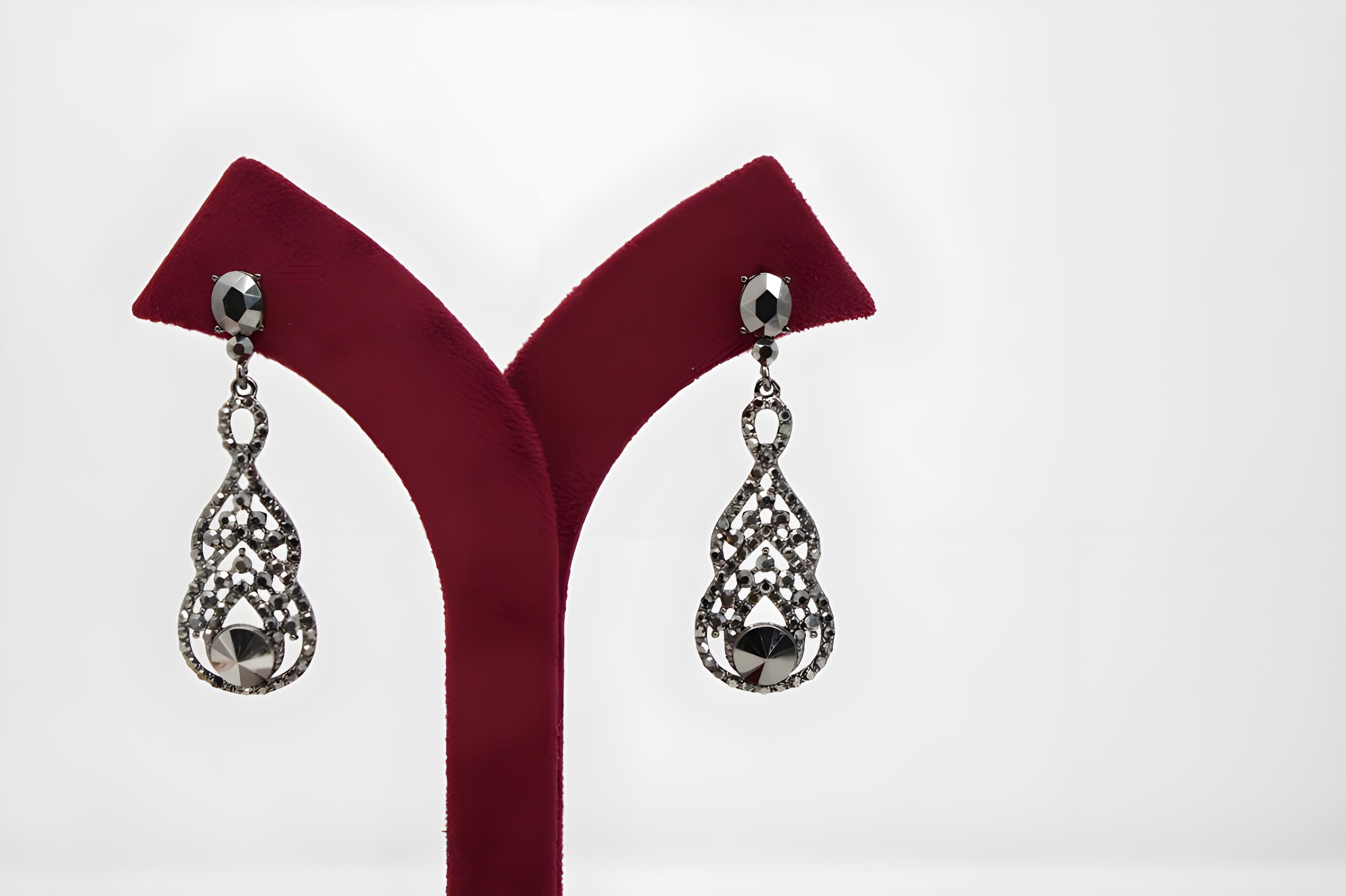 Enigmatic Eclipse Black Diamond Earrings