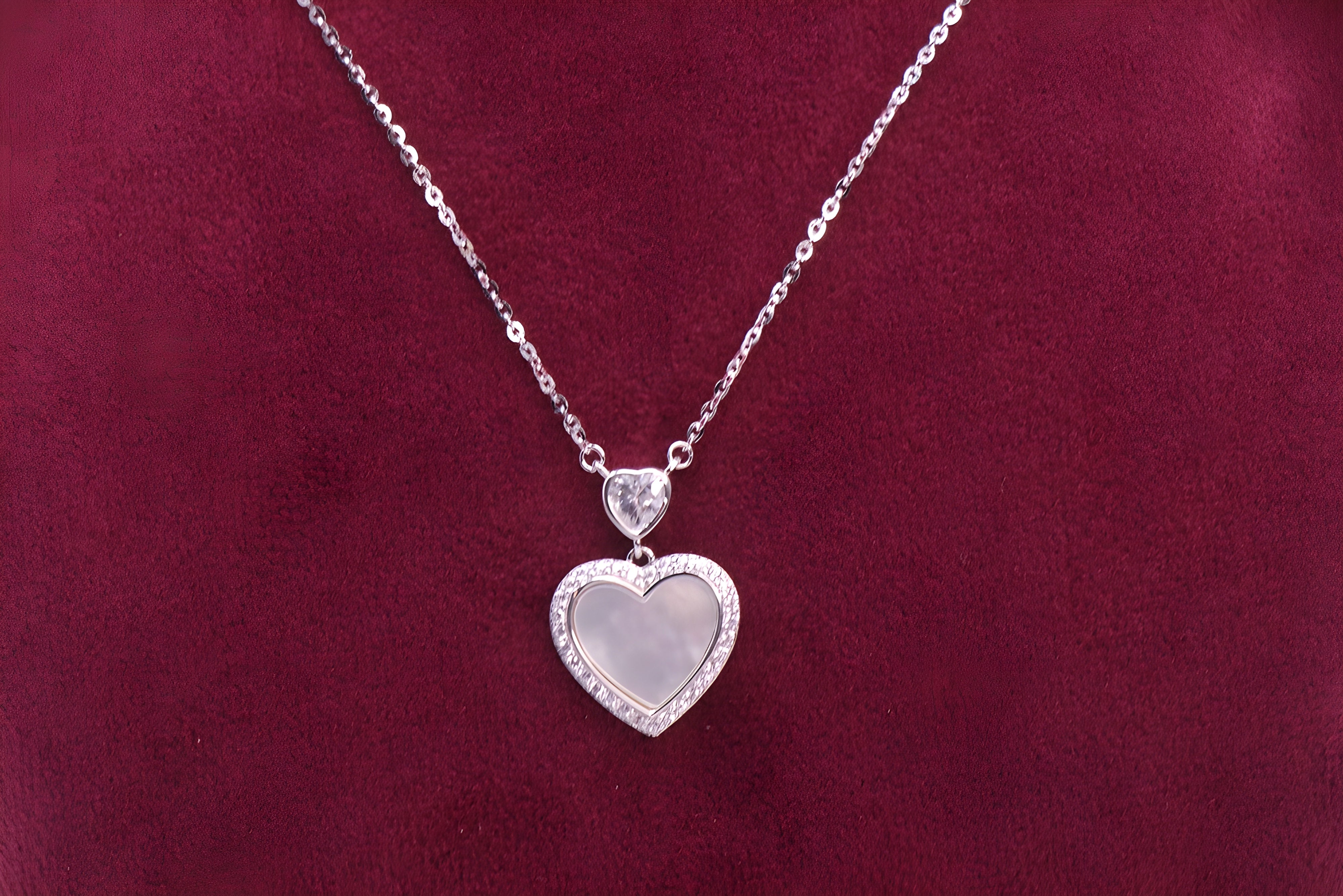 Sterling Silver Love's Embrace VeeLux Premium Pendant