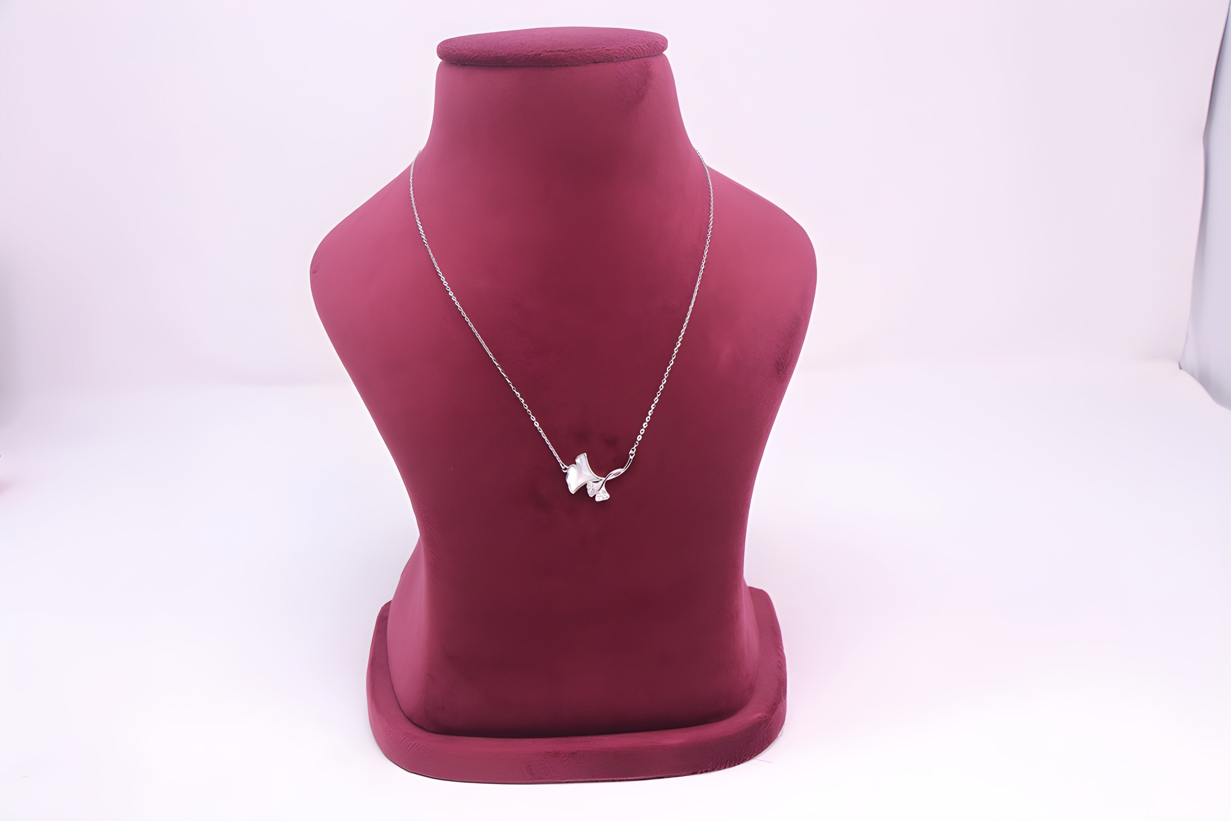 Wing Shaped Pendant in 92.5 Sterling Silver with VeeLux Premium Crystals