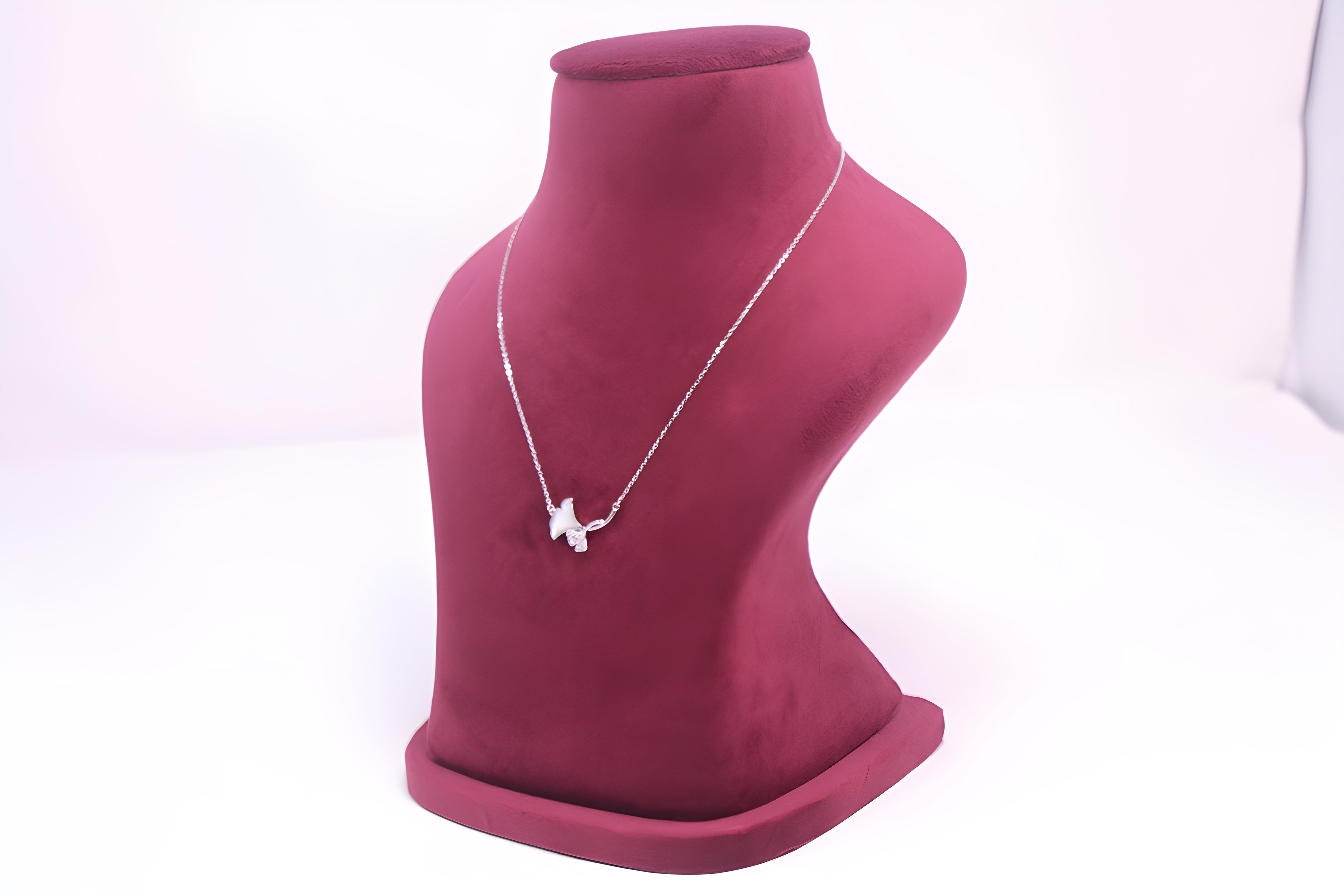 Wing Shaped Pendant in 92.5 Sterling Silver with VeeLux Premium Crystals