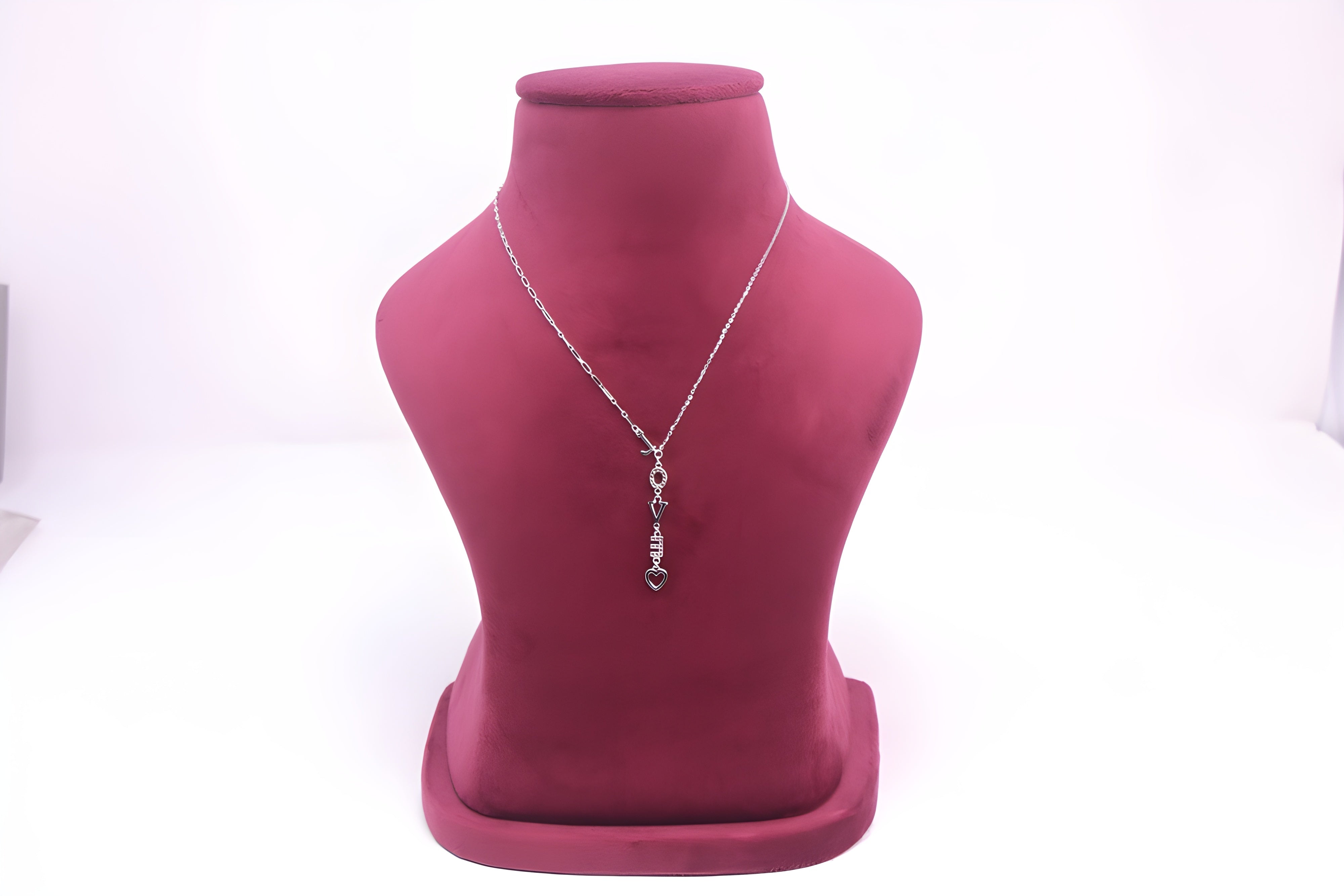 LOVE Letter Pendant in 92.5 Sterling Silver with Swarovski Crystals