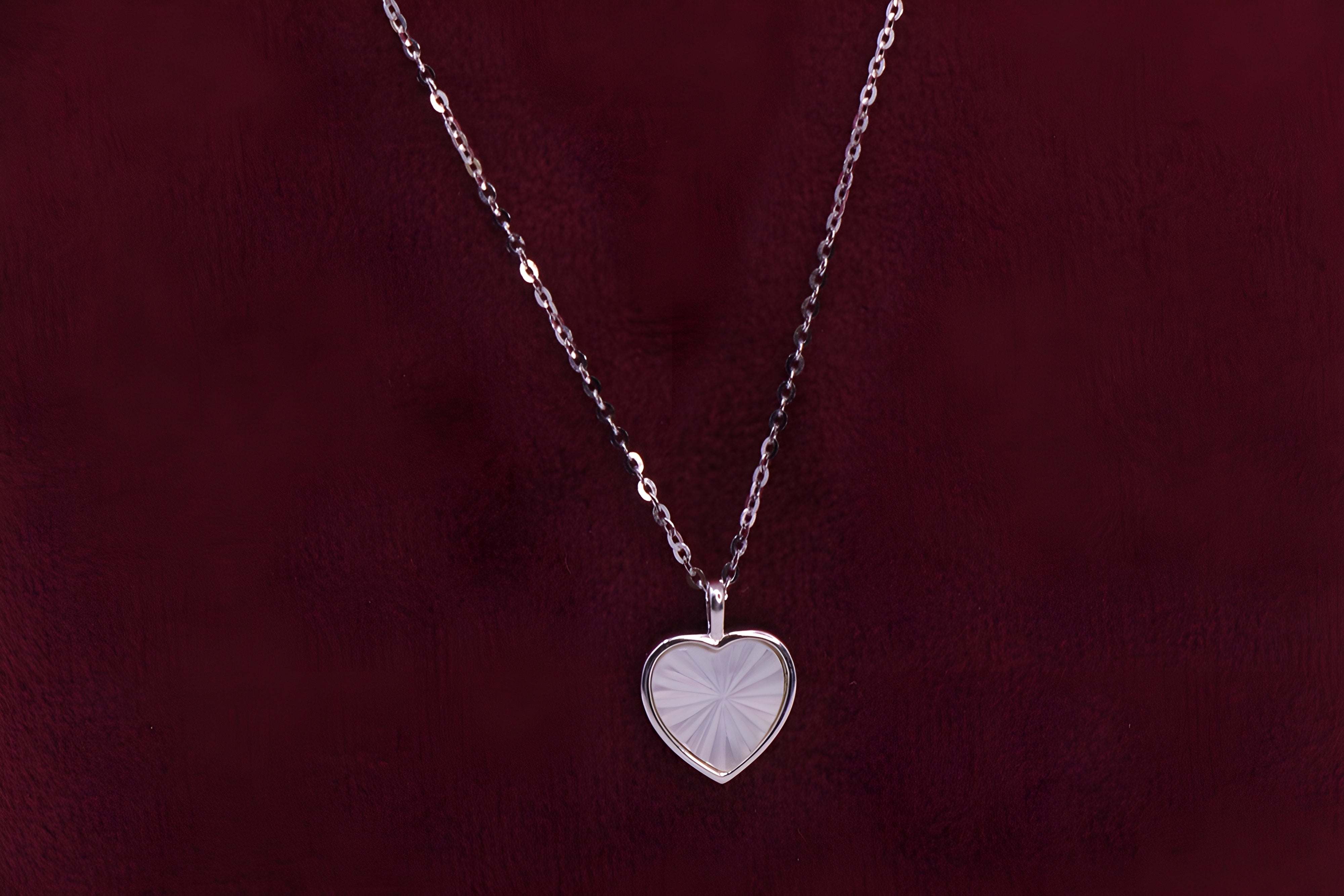 Sterling Silver Sparkling Heart Swarovski Pendant