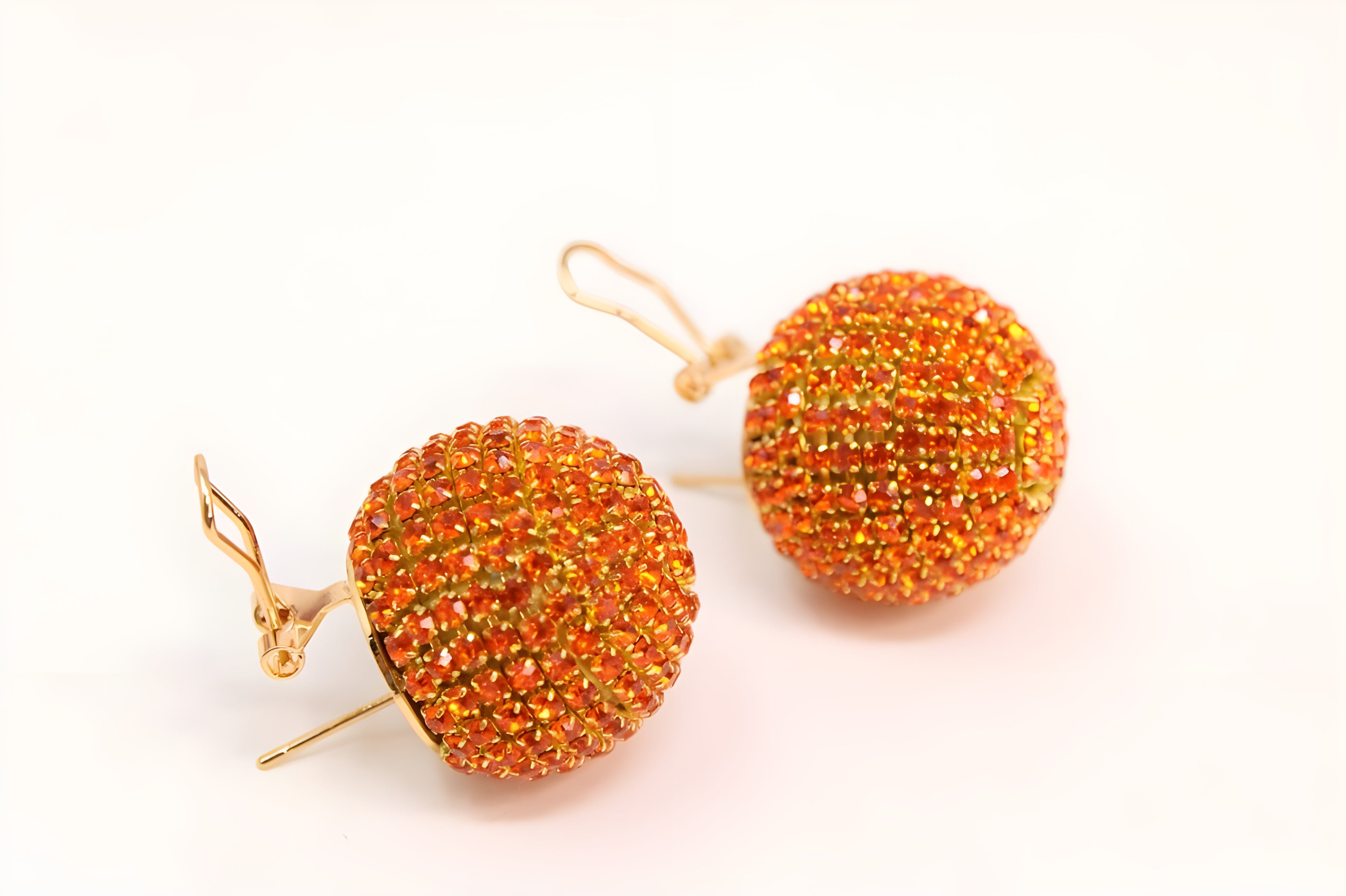 Radiant Sunset Sparkle Ball Earrings