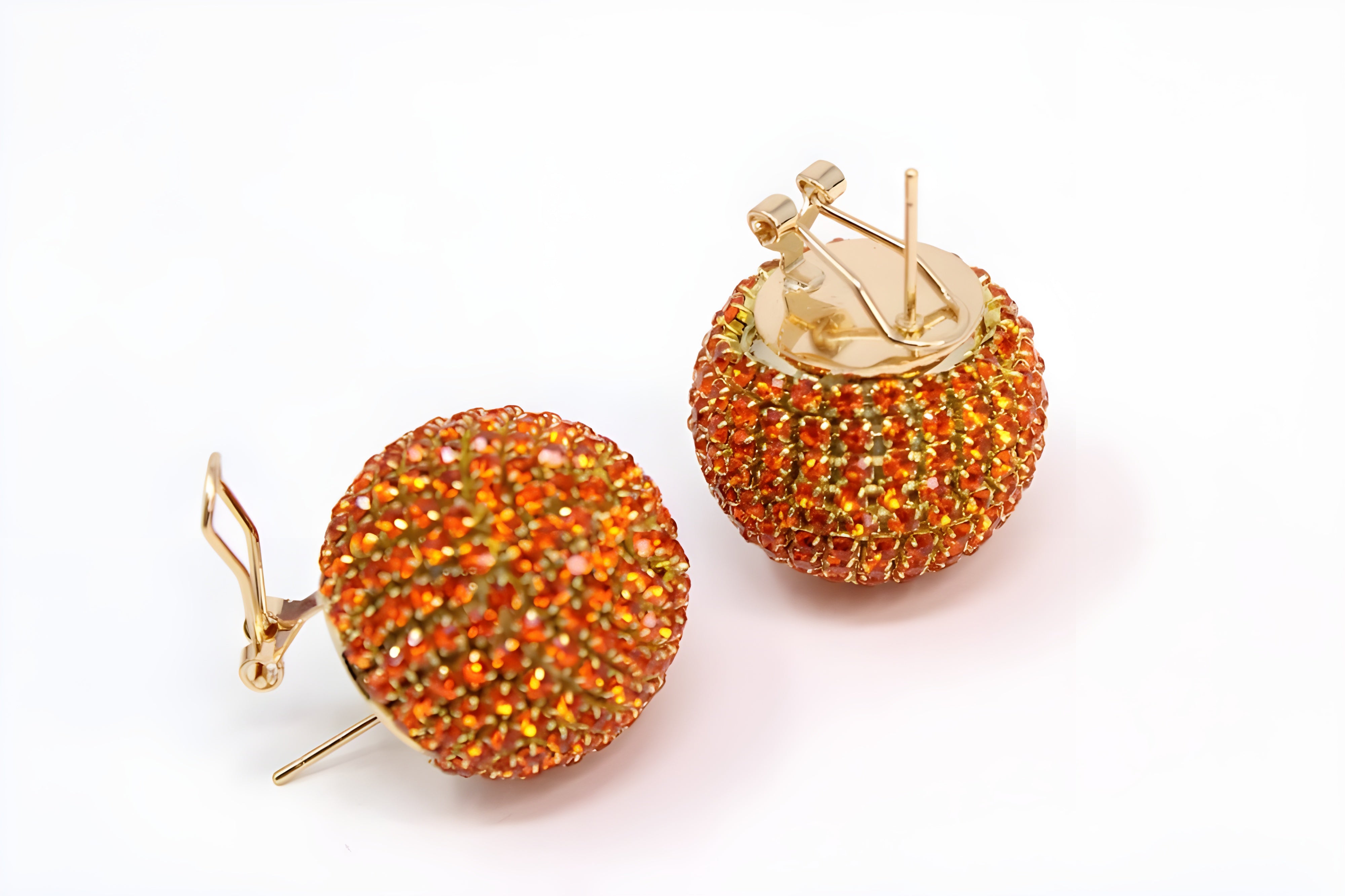 Radiant Sunset Sparkle Ball Earrings