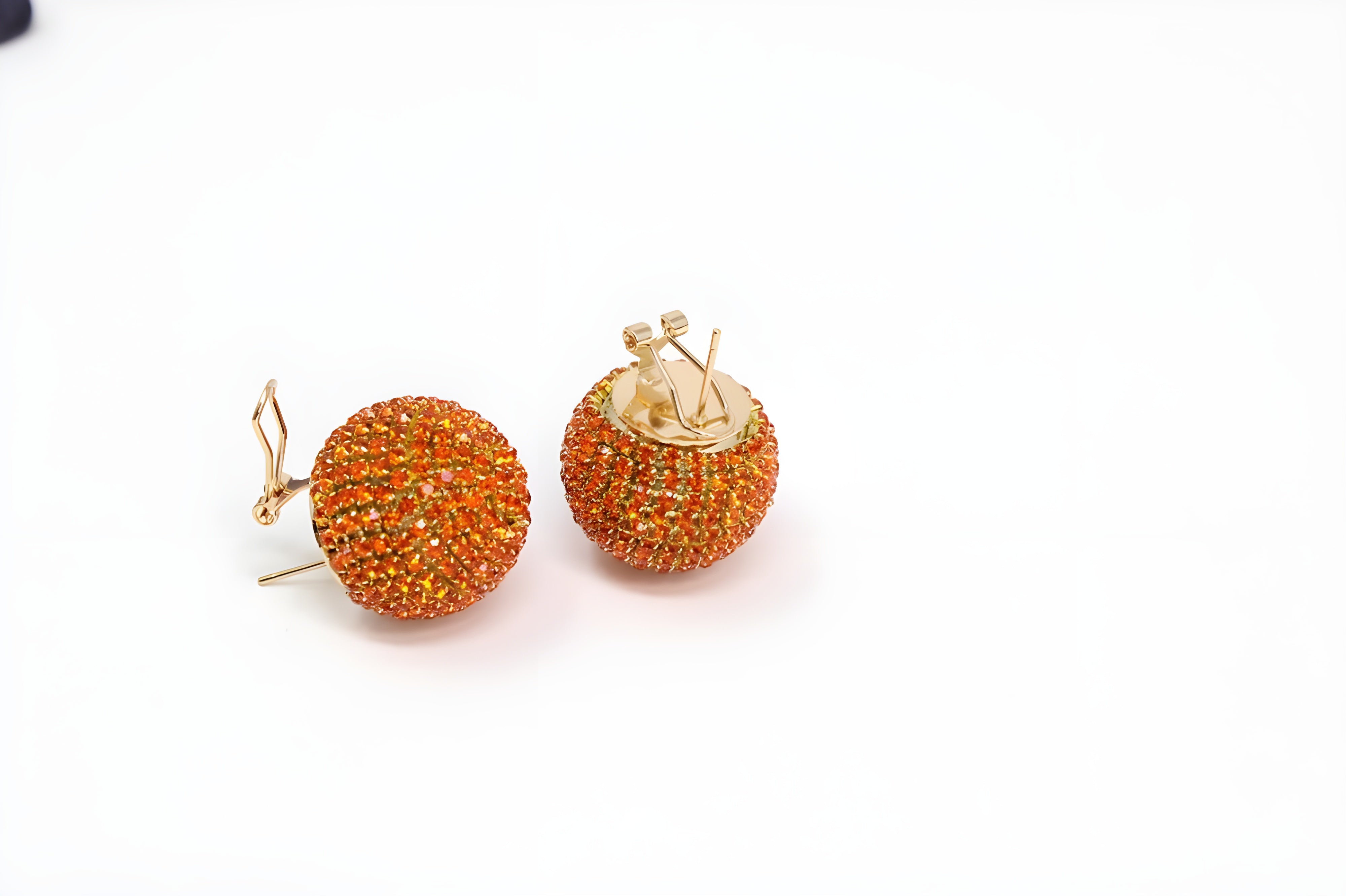 Radiant Sunset Sparkle Ball Earrings