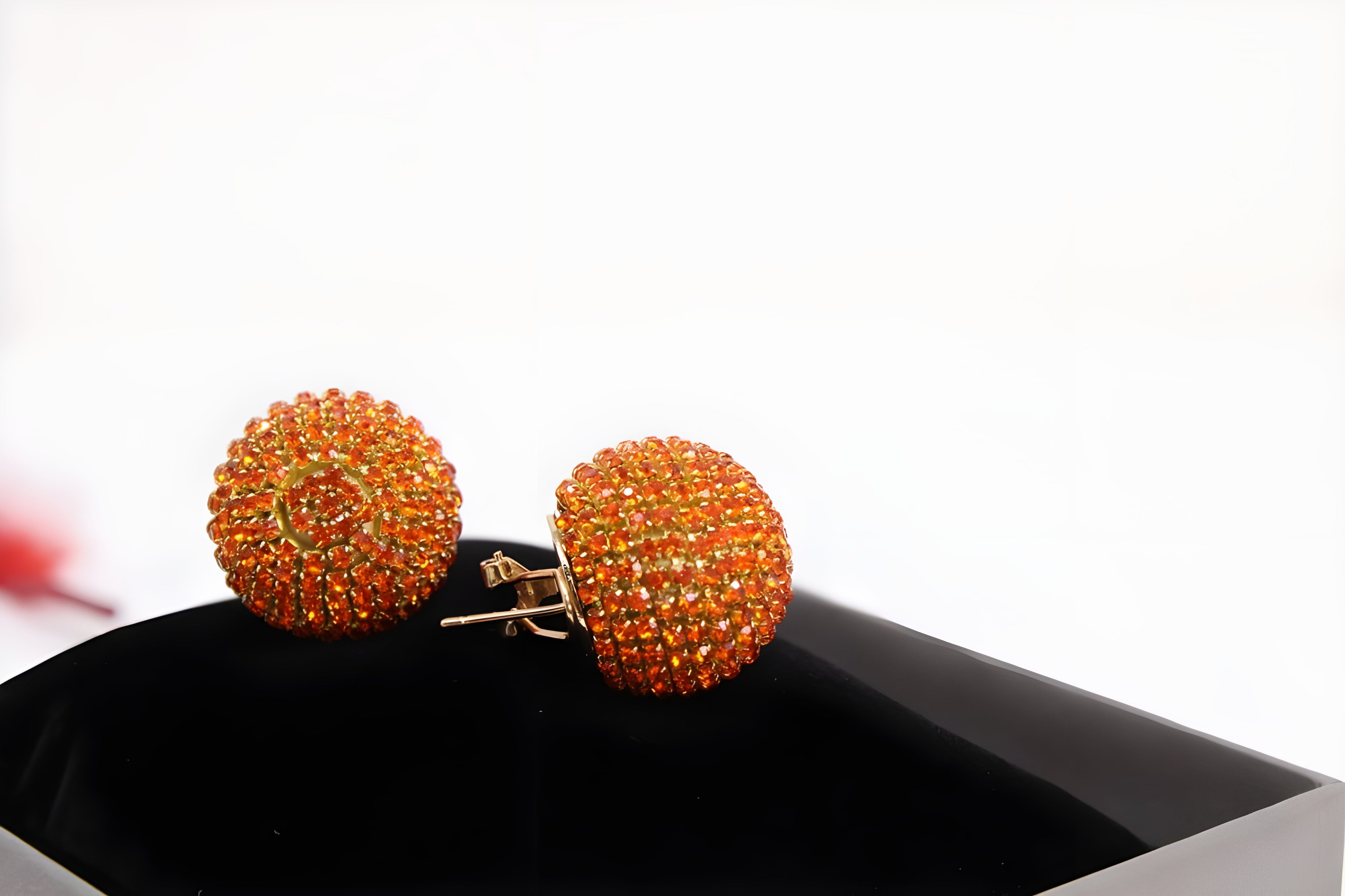 Radiant Sunset Sparkle Ball Earrings