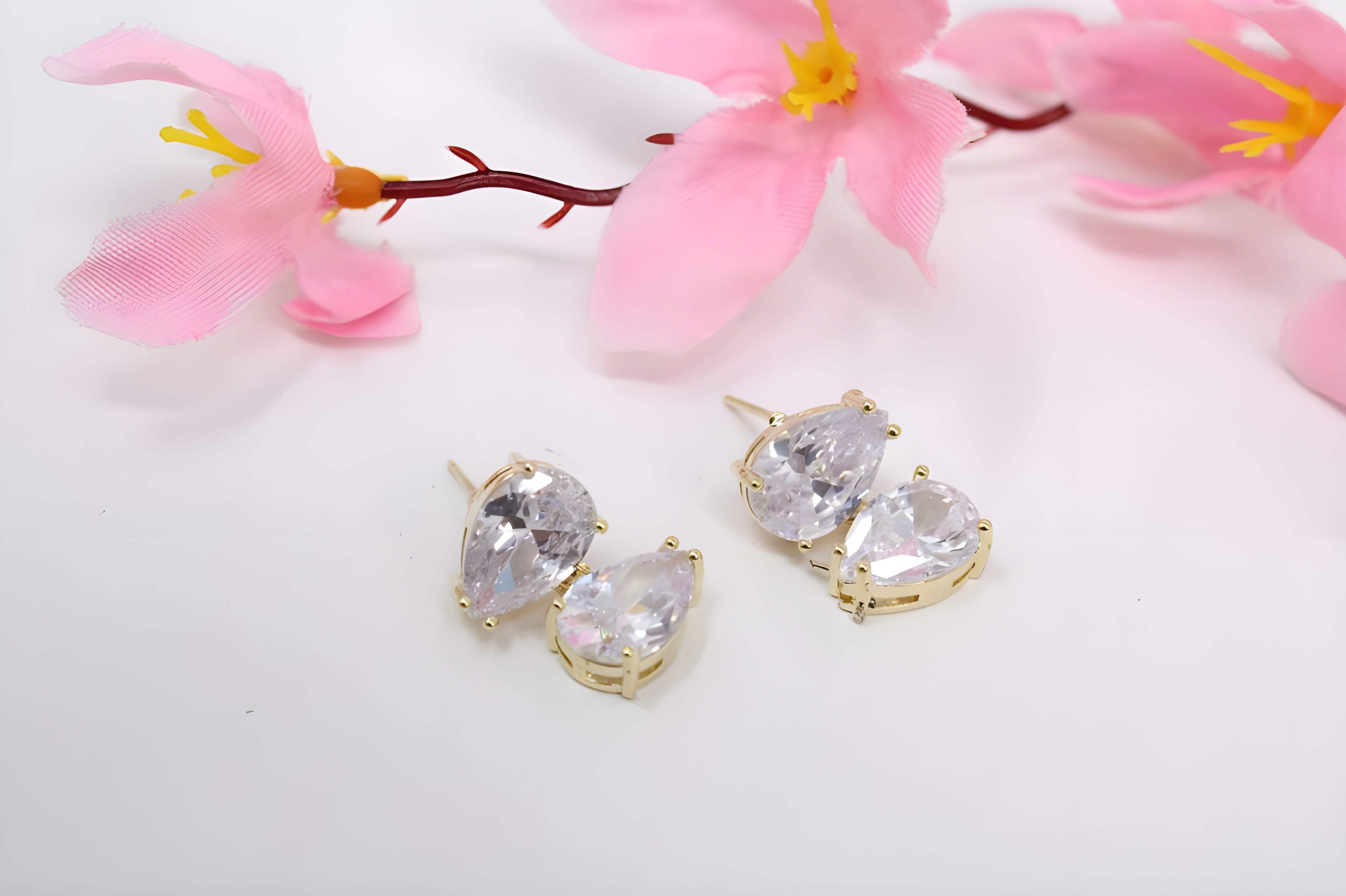 Radiant Teardrop Zirconia Elegance Earrings