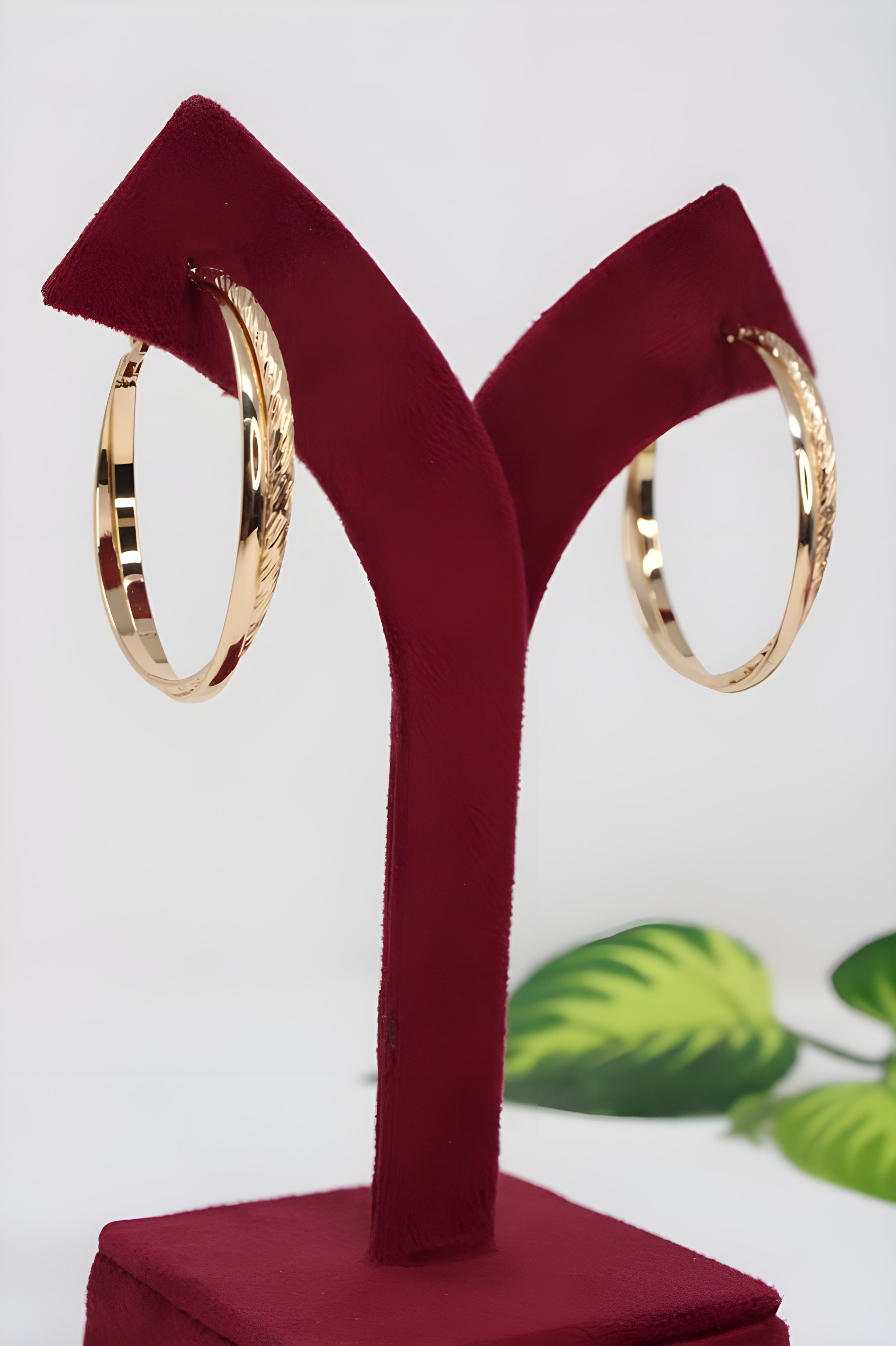 Intertwined Elegance Gold Hoop Earrings