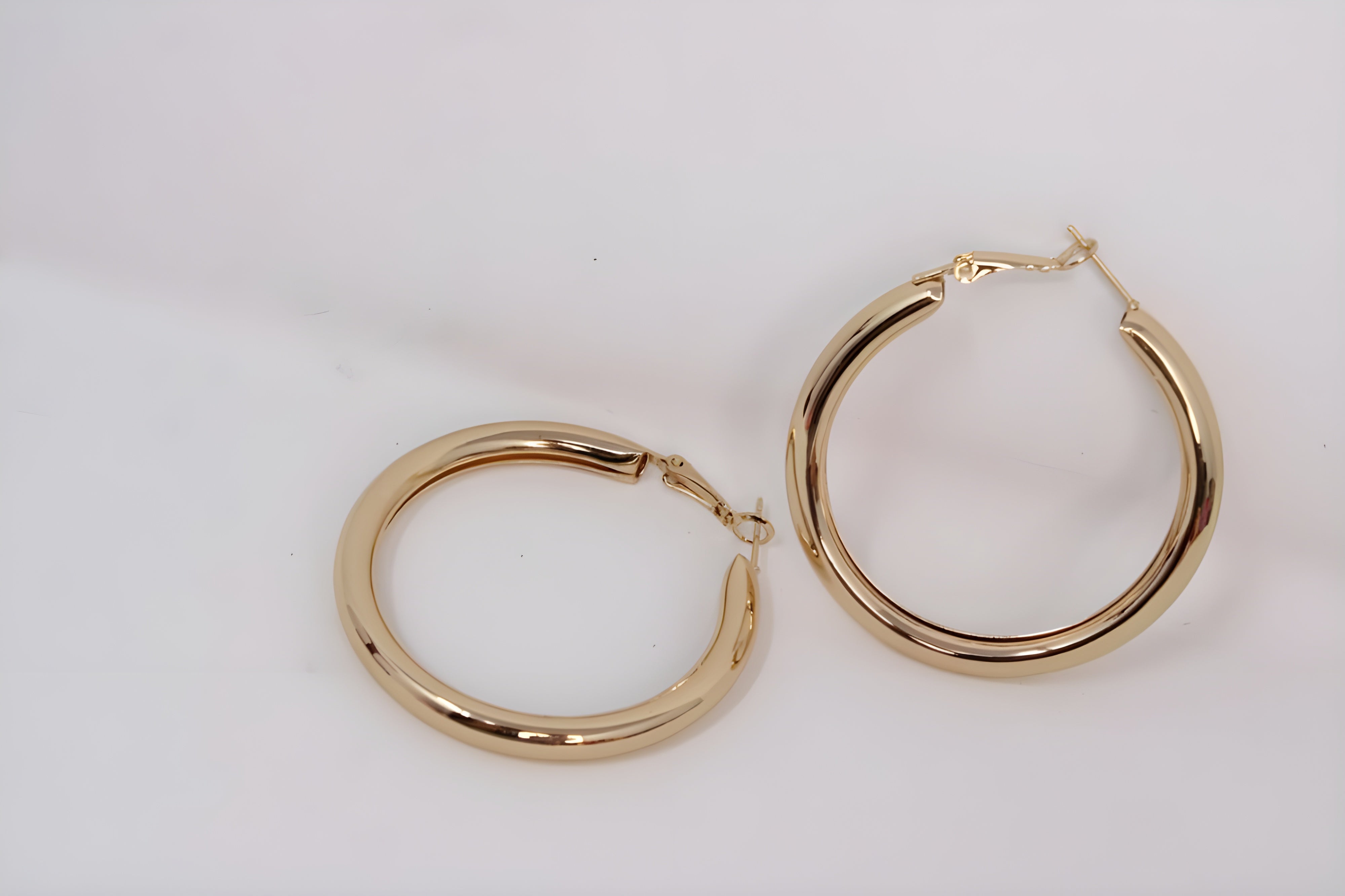 Radiant Aura Golden Hoop Earrings