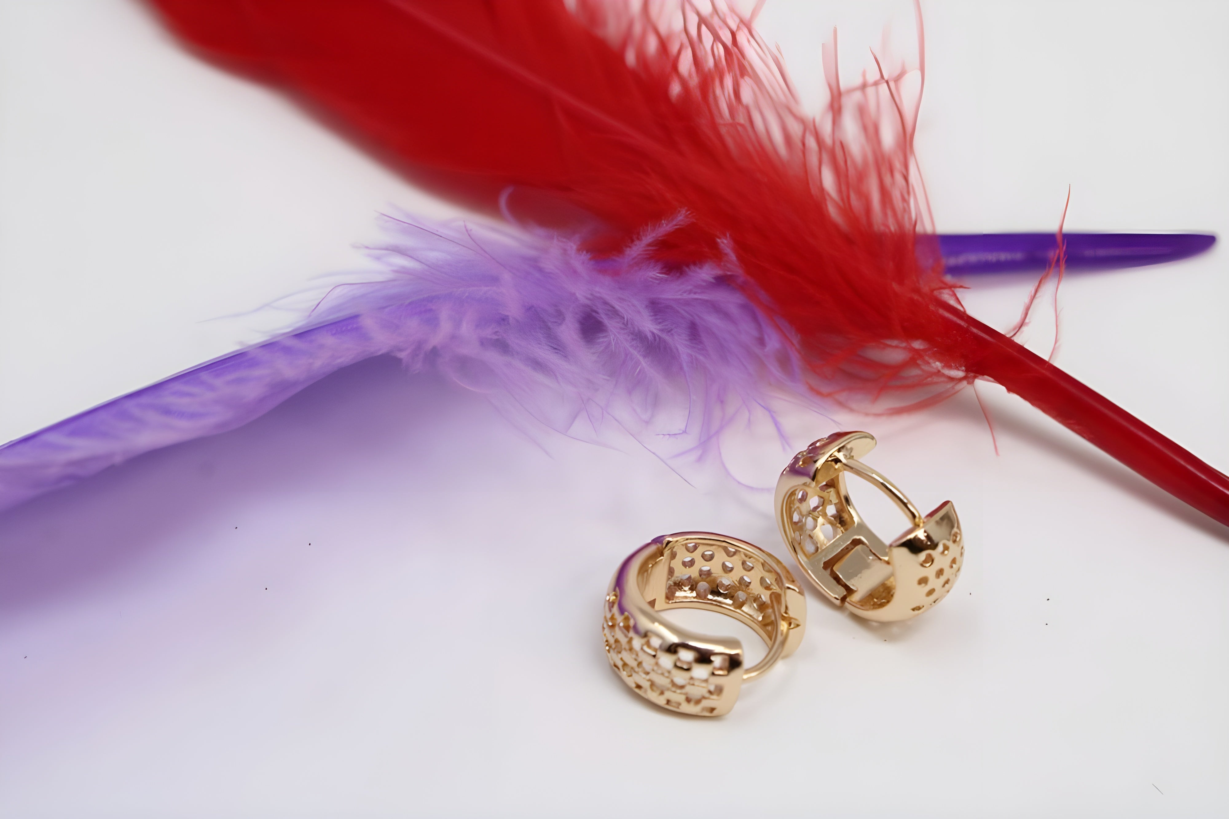 Radiant Golden Sunbeam Hoop Earrings