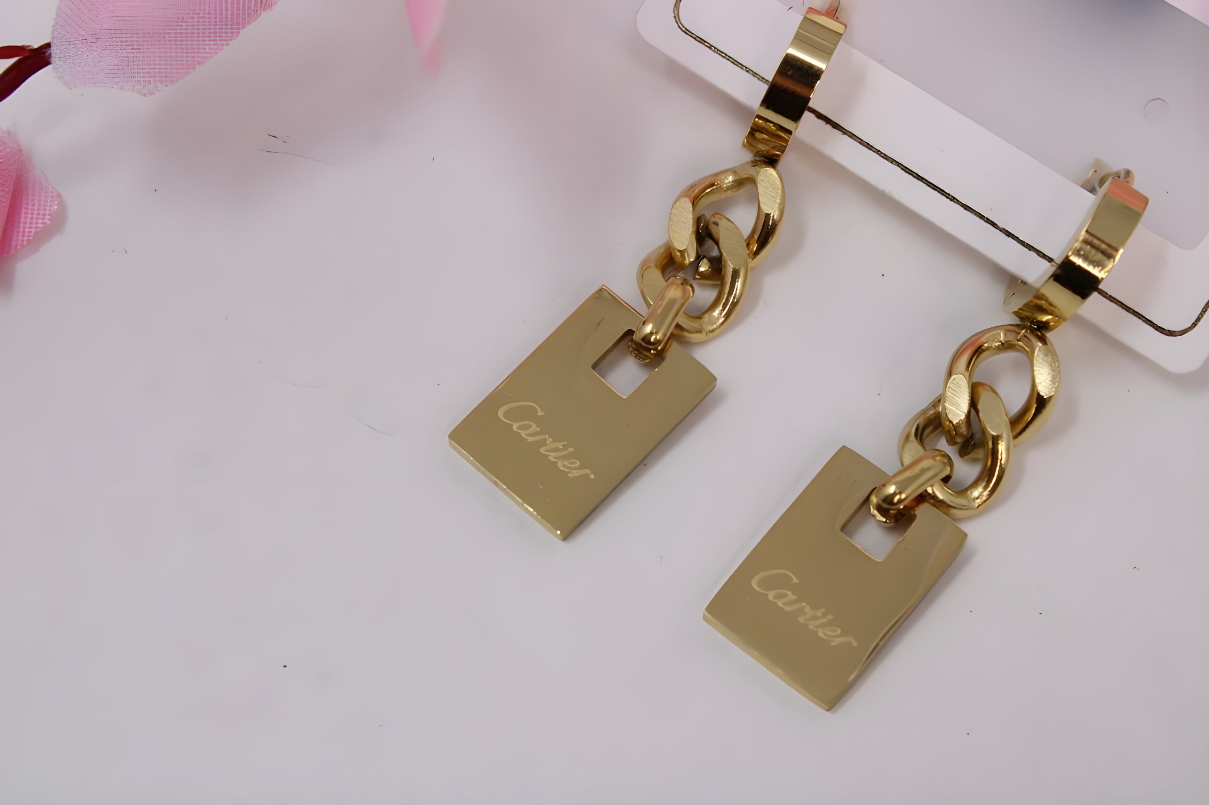 Golden Grace Cartier Logo Earrings