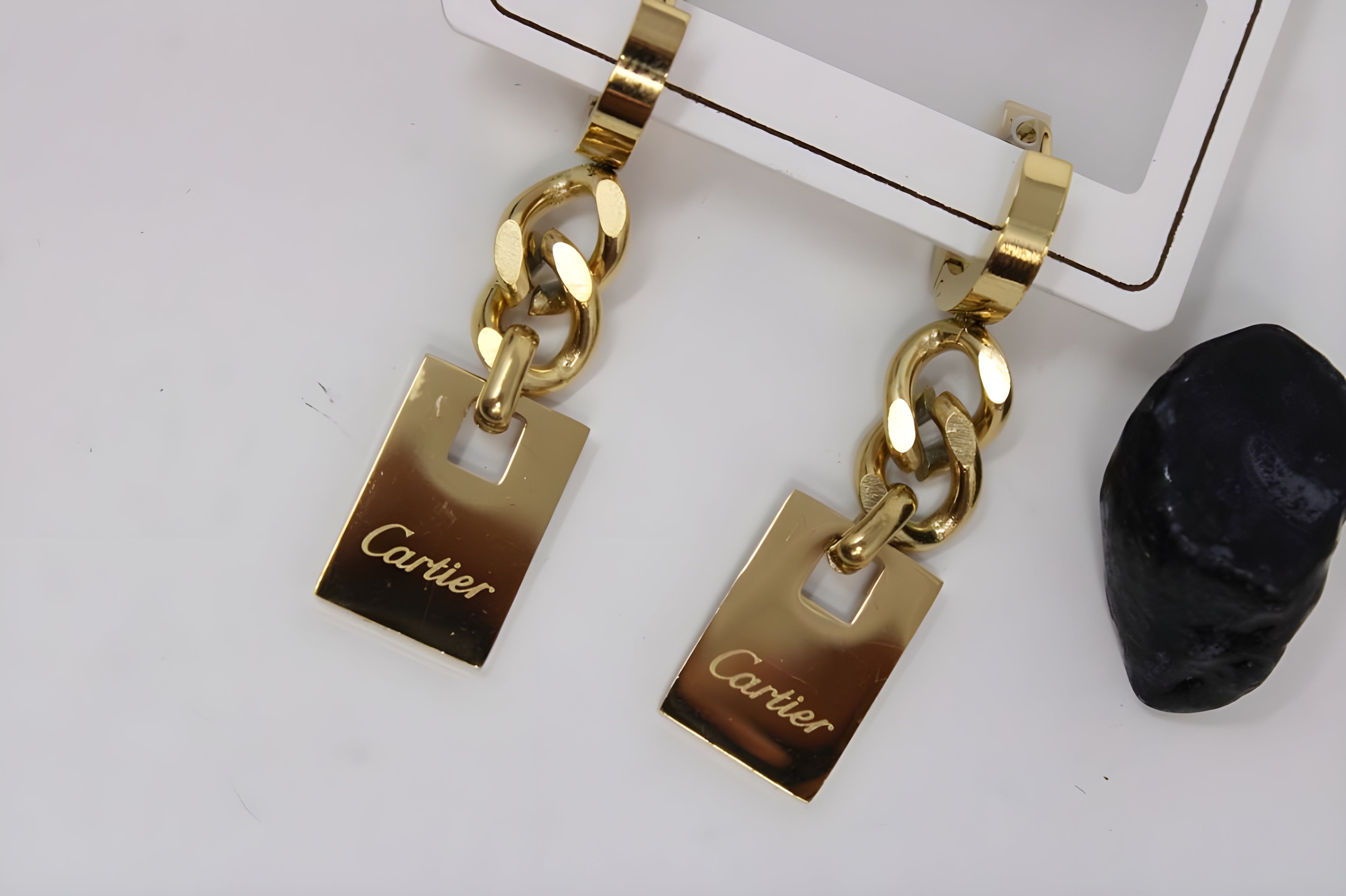 Golden Grace Cartier Logo Earrings