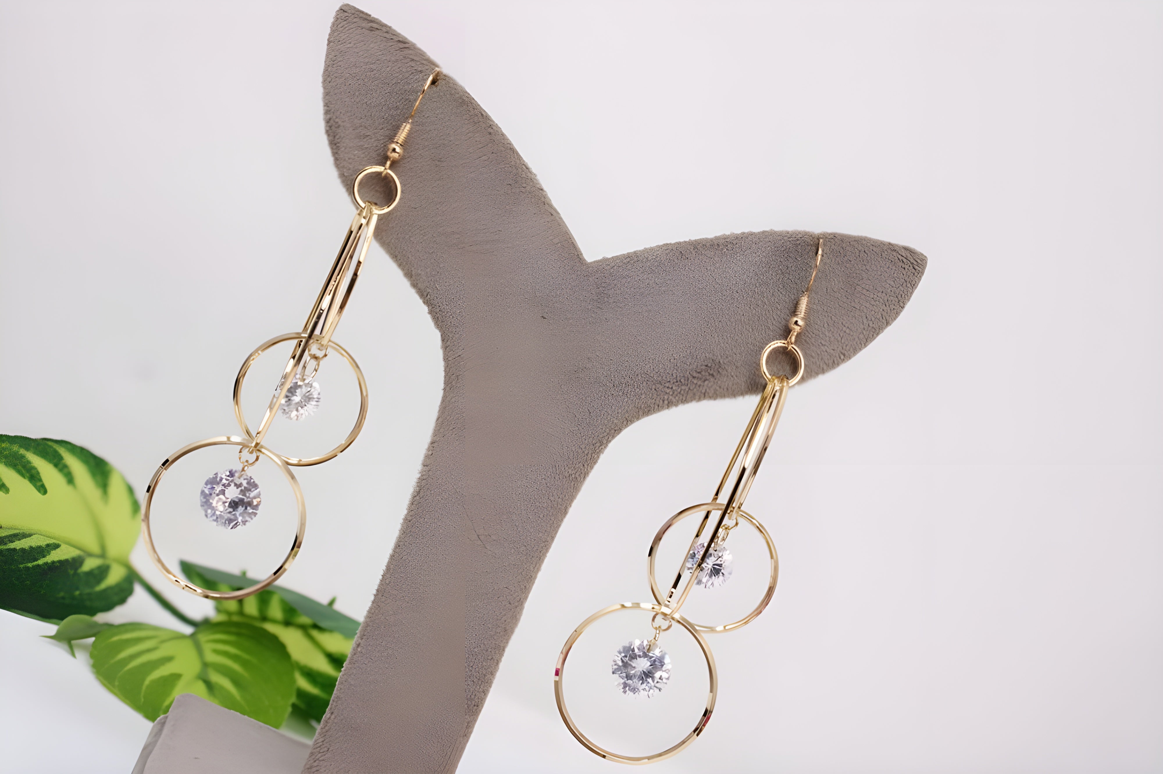 Golden Glamour Diamond-Cut Teardrop Earrings