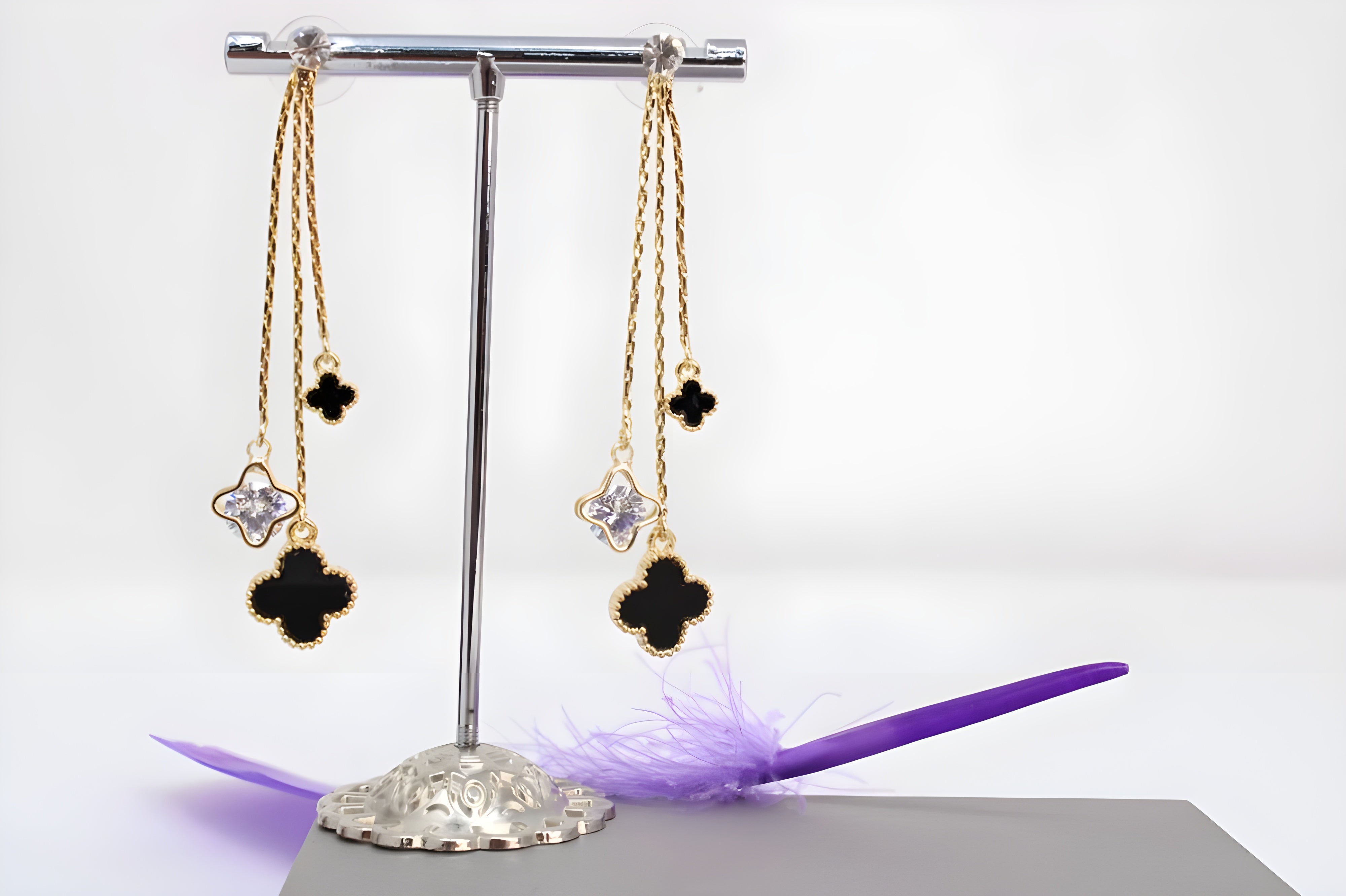 Radiant Moonlight Petal Earrings