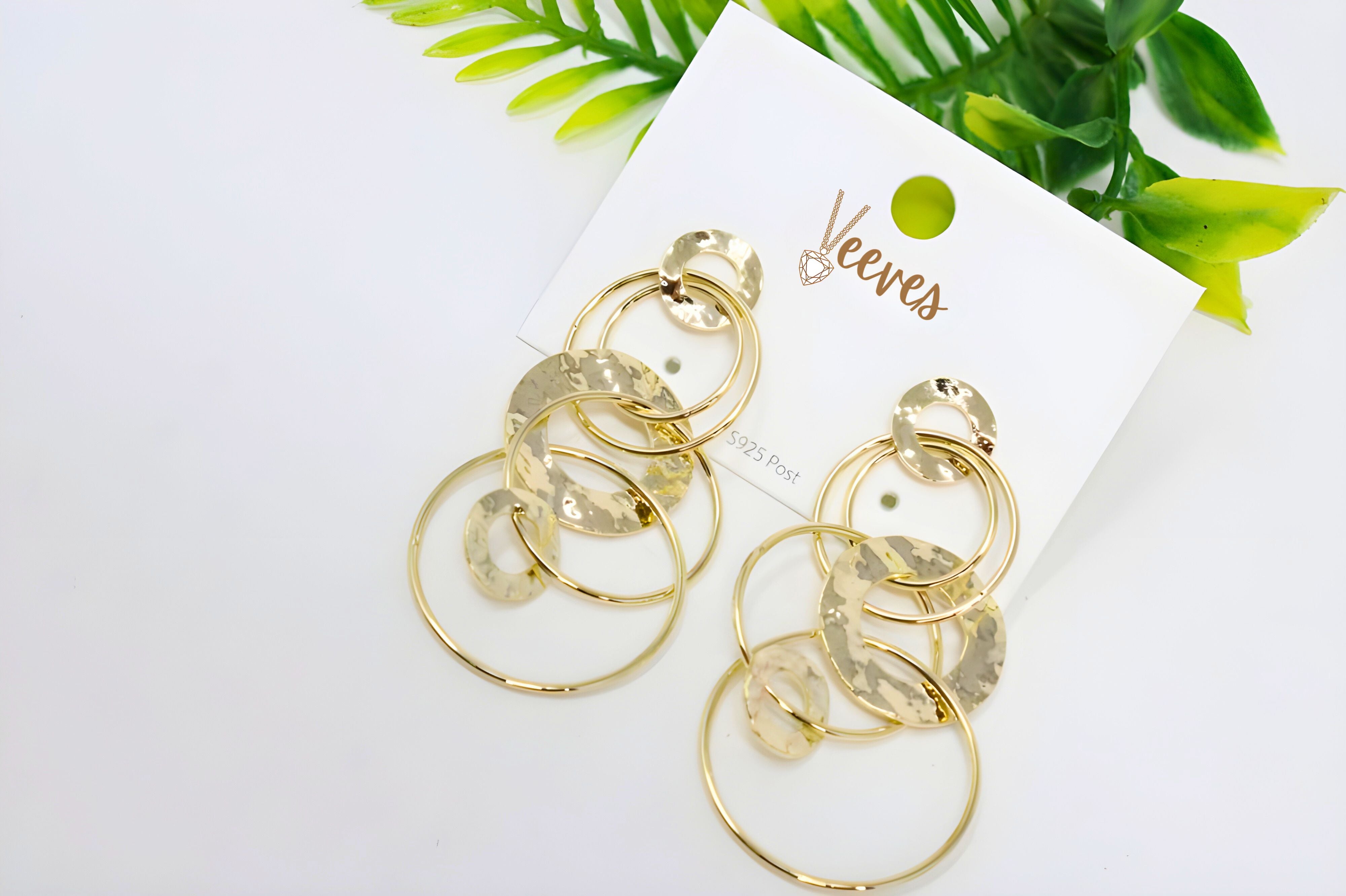 Radiant Hammered Hoops