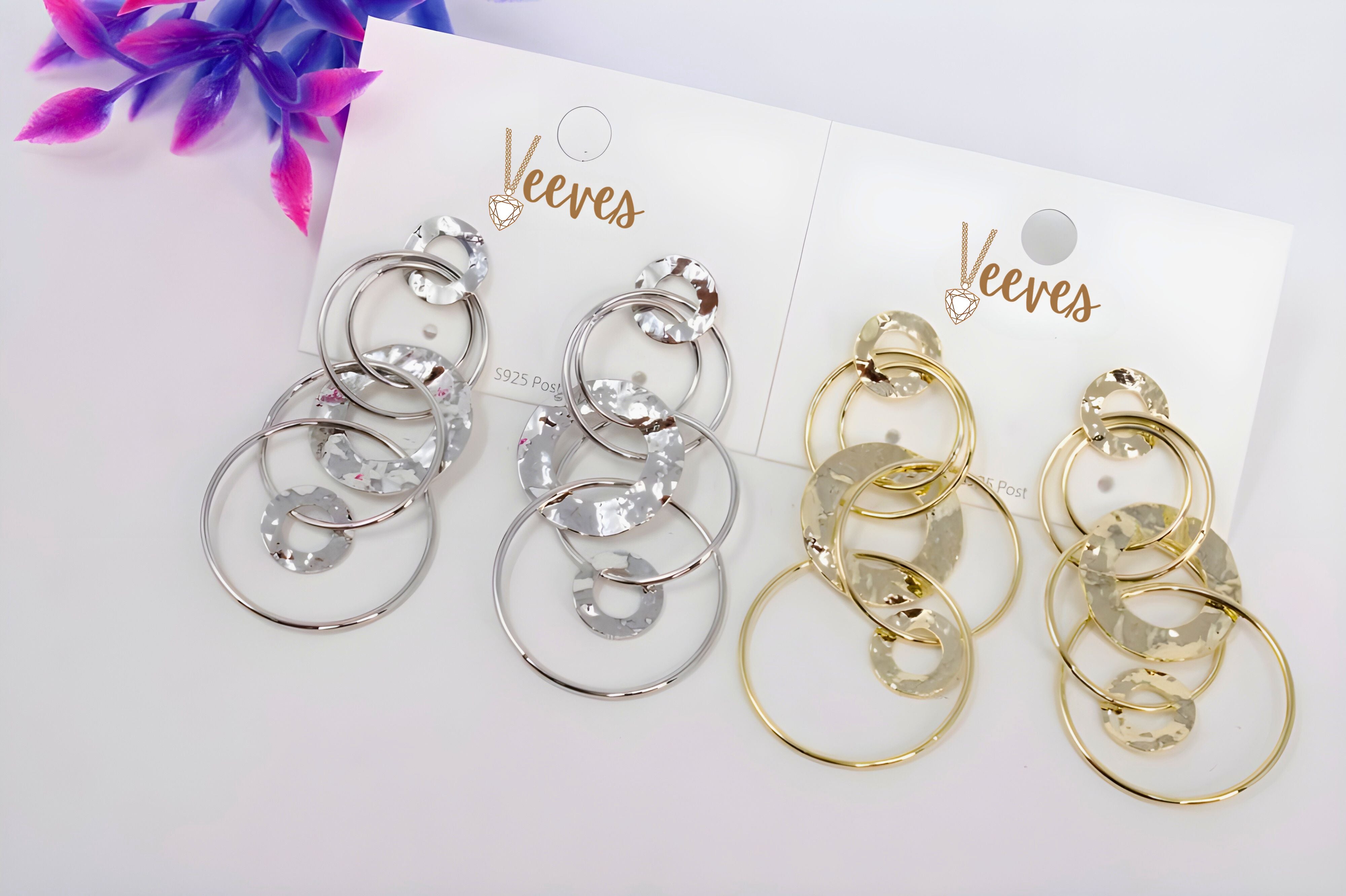 Radiant Hammered Hoops