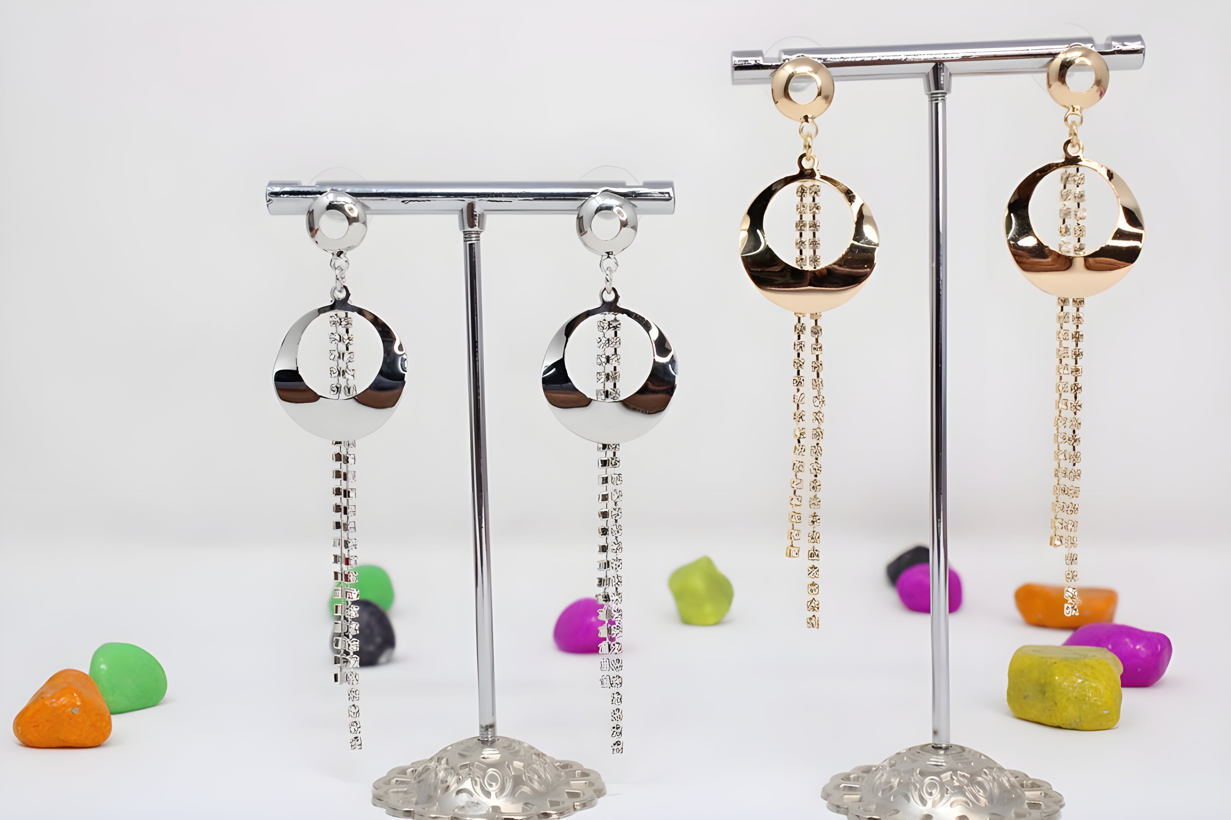 Luminous Chain Drop Earrings