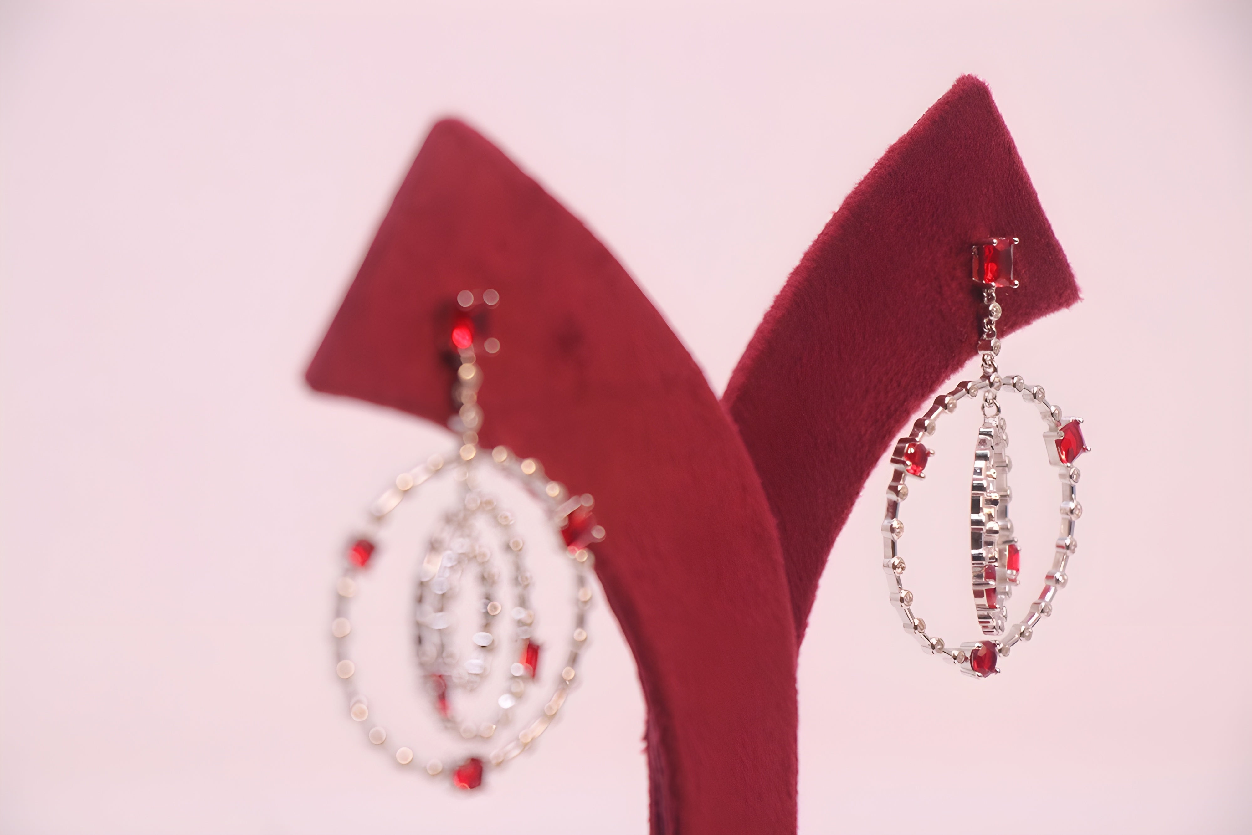 Scarlet Sparkle VeeLux Premium Crystal Sterling Silver Earrings