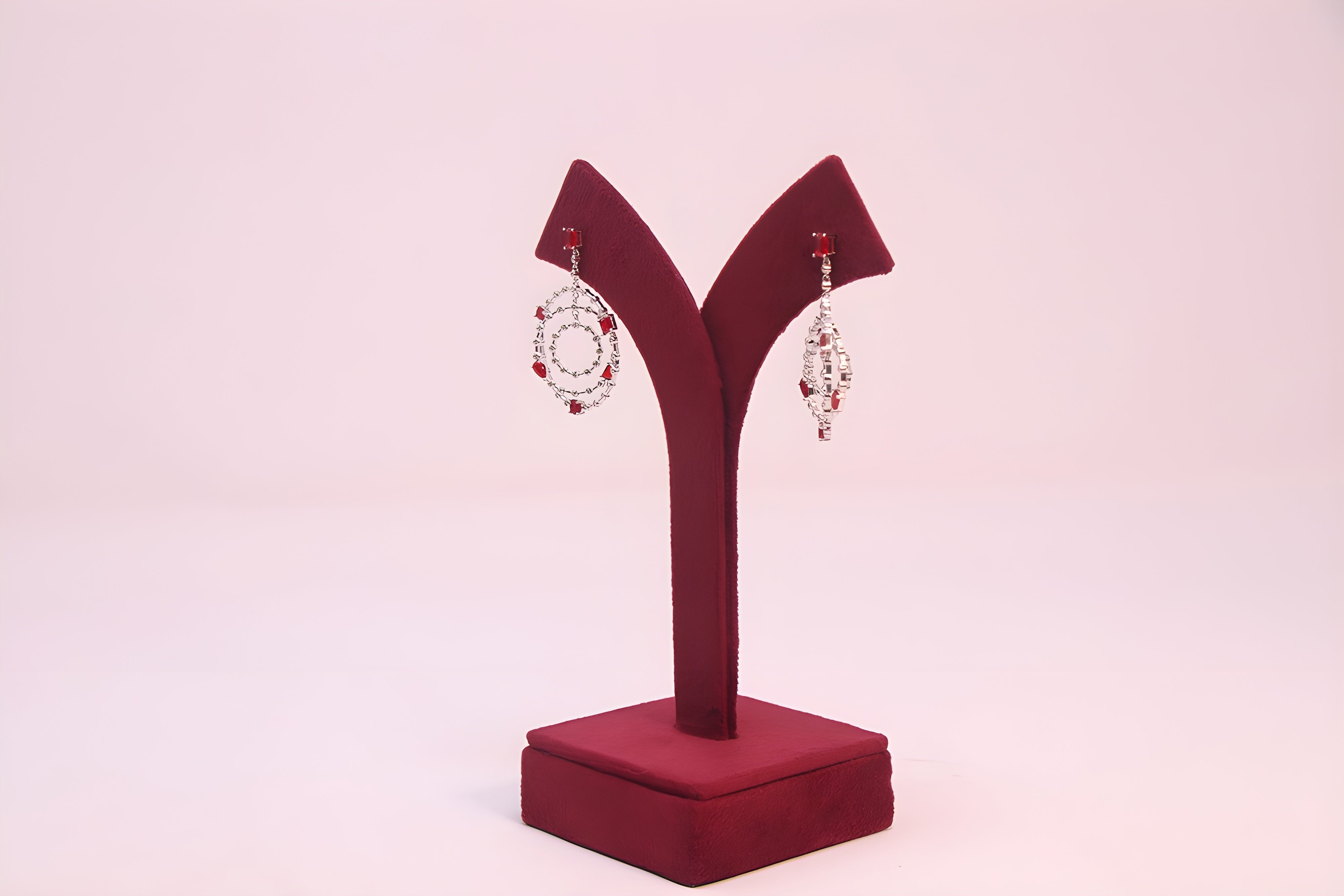 Scarlet Sparkle VeeLux Premium Crystal Sterling Silver Earrings