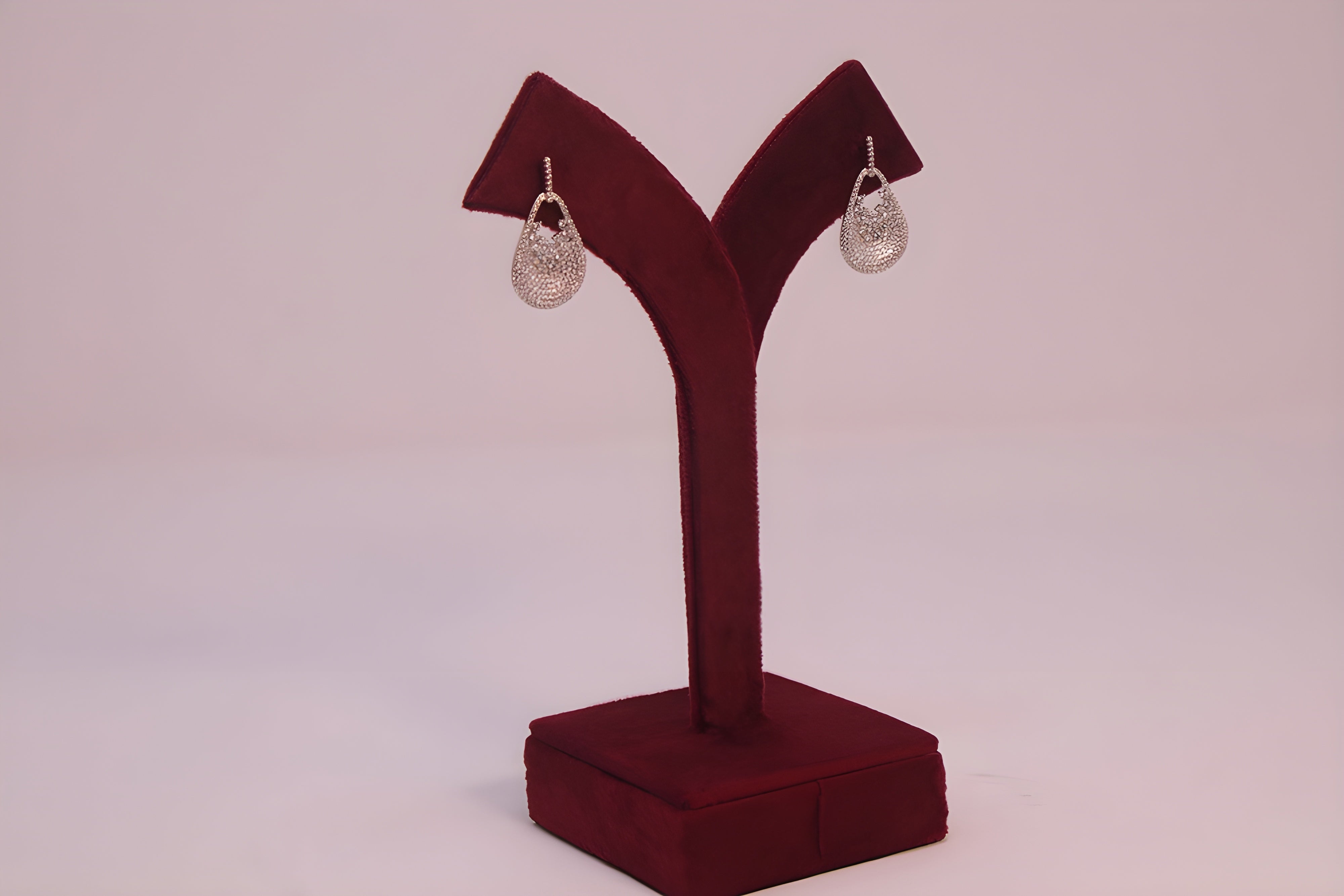 VeeLux Premium Splendor Sterling Silver Crystal Earrings