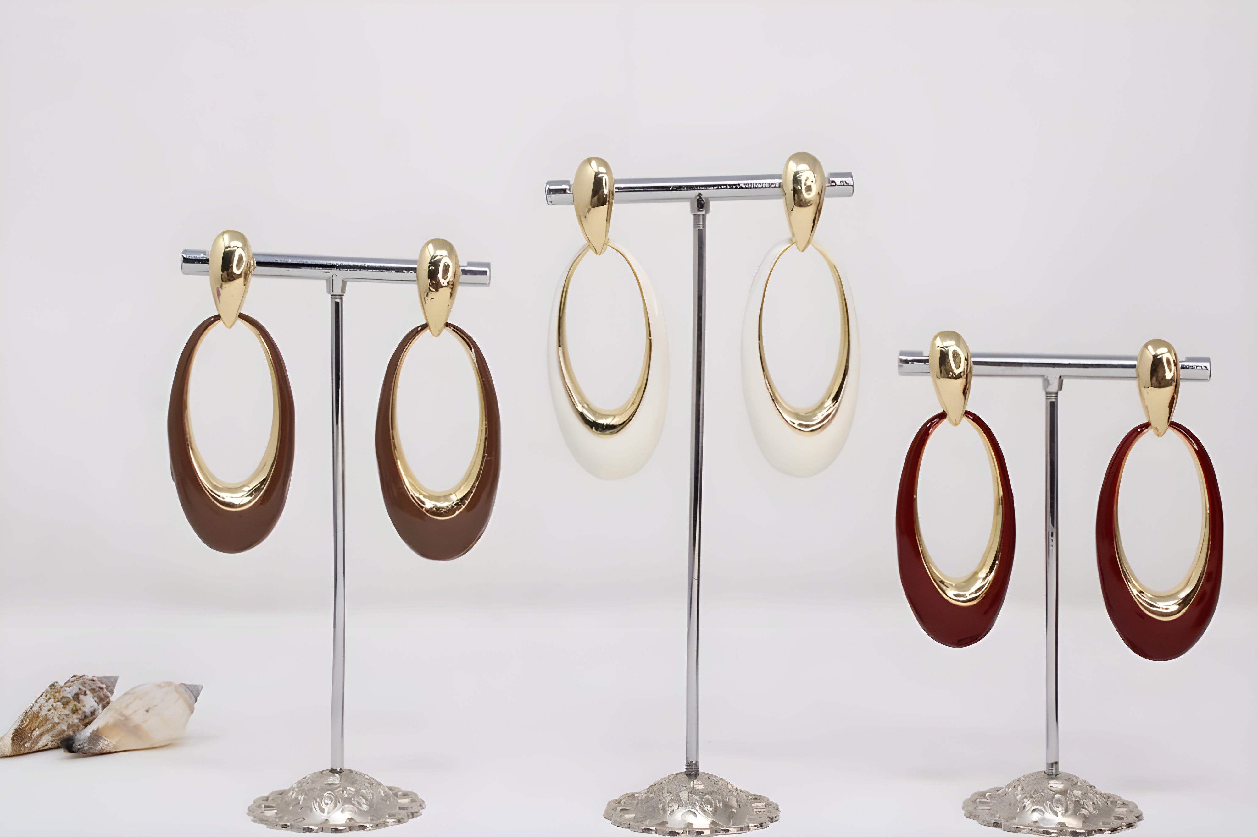 Opulent Elliptical Drop Earrings