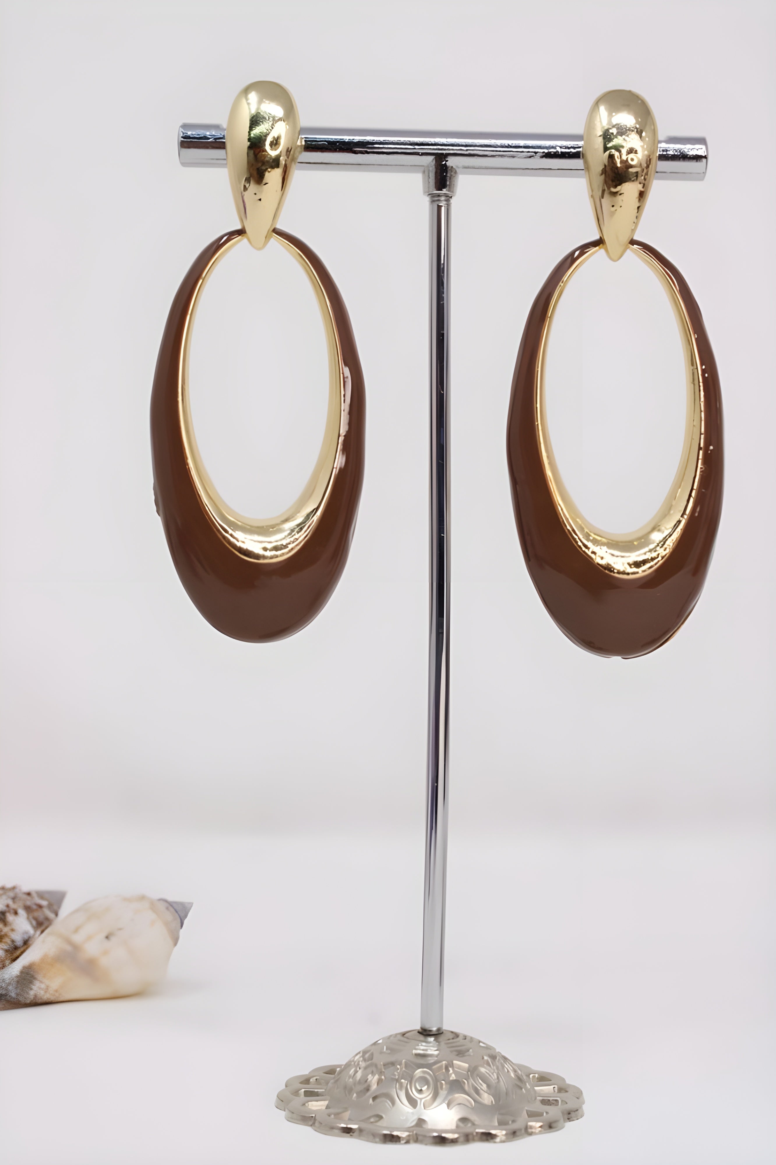 Opulent Elliptical Drop Earrings